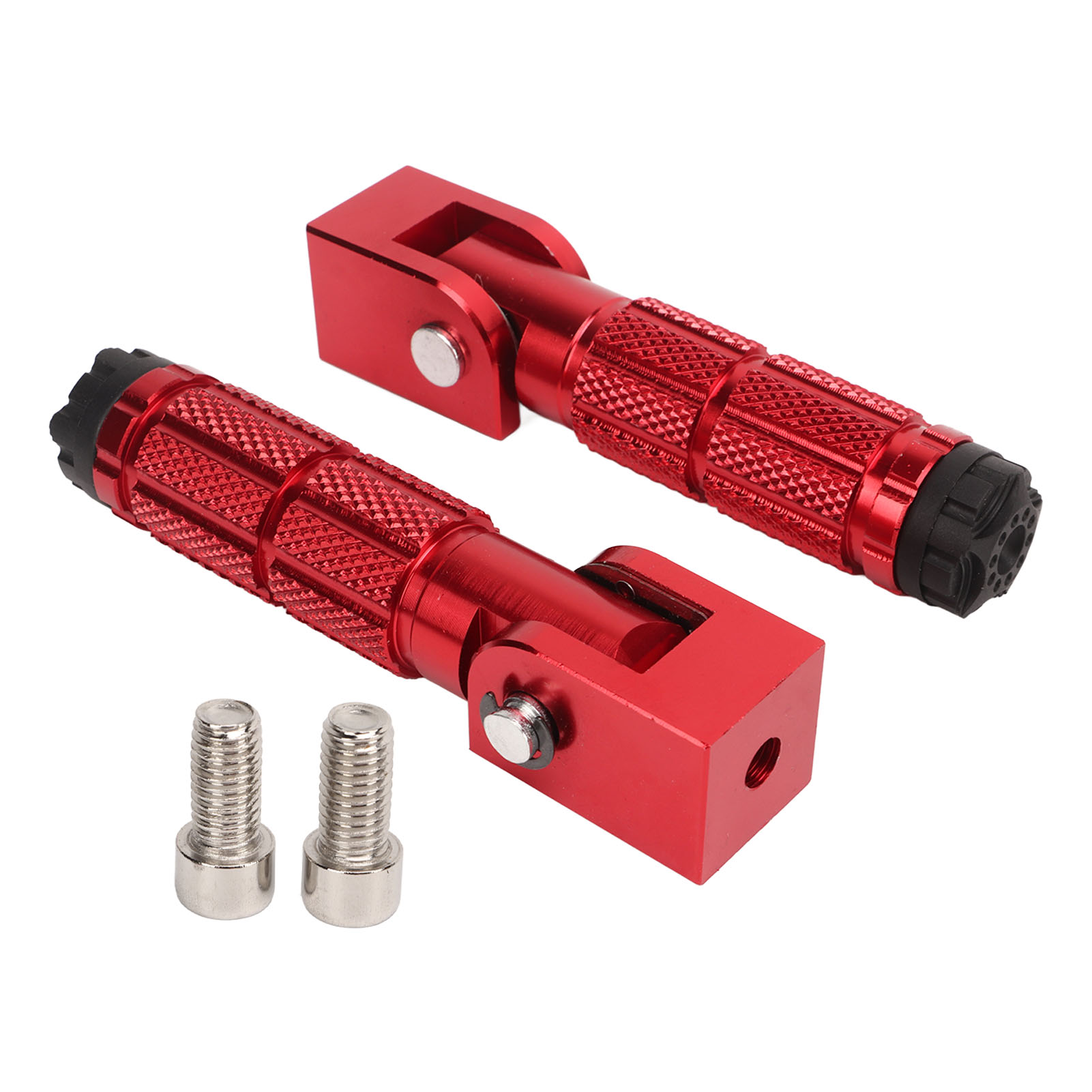 M8 Klappbare Motorrad-fußrasten, Universell, Rutschfest, Aluminiumlegierung, Für Fahrräder, Quads, Ssvs, Karts, Rot, 2er-set