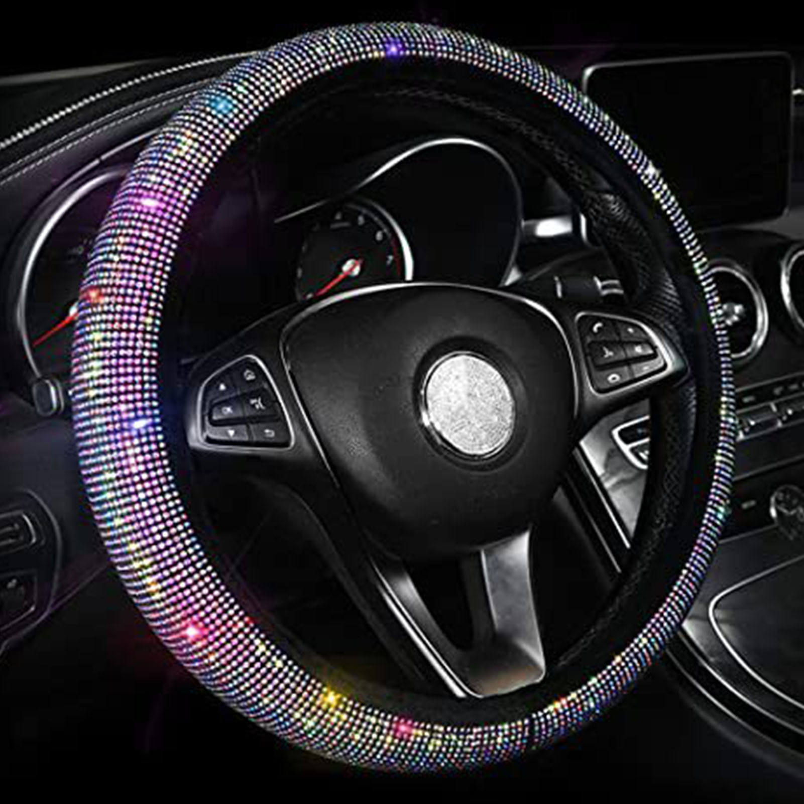 Stilvoller, Glänzender Und Rutschfester 15-zoll-lenkradbezug Für Die Meisten Fahrzeuge – Ab Diamond