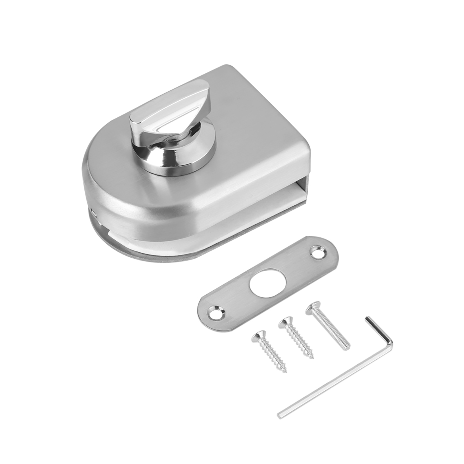 Türschloss Aus Edelstahl Für Glastüren, 10-12 Mm, Mit Drehknopf Zum Öffnen/schließen, Für Zuhause, Hotel Und Badezimmer.