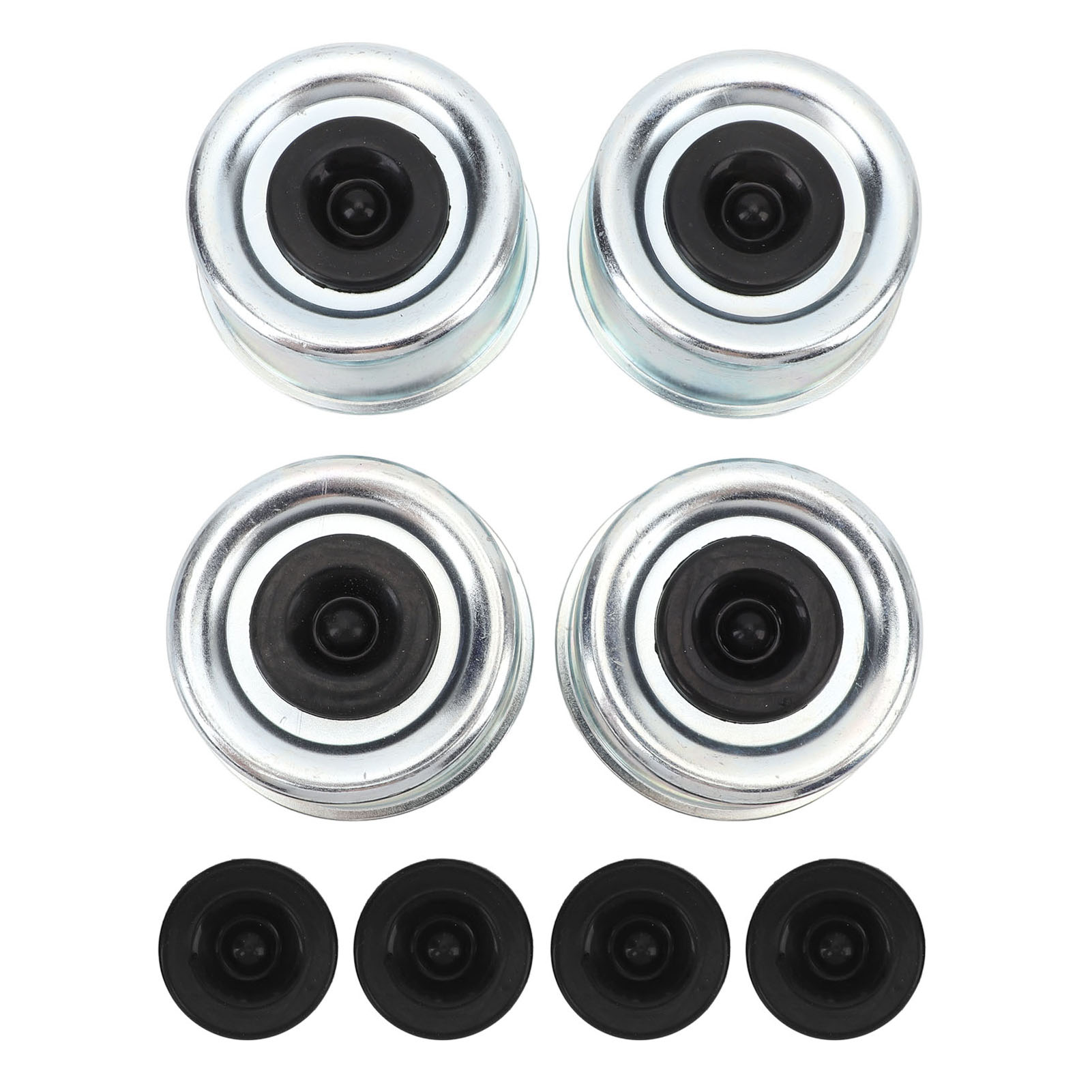 Achsstaubschutz, 69 Mm (2,72 Zoll) Nabenfettabdeckung Mit Gummikappen Für Achsen Von 3175–3630 Kg (7000–8000 Lb), Dexter Wohnmobil, 4-teiliges Set