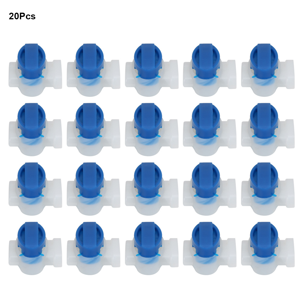 3-loch-anschlussklemmen, 20er-packung, Blau, K13 314, Hohe Qualität, Einteilig, Feuchtigkeitsbeständig, Für Elektrische Versorgungsleitungen