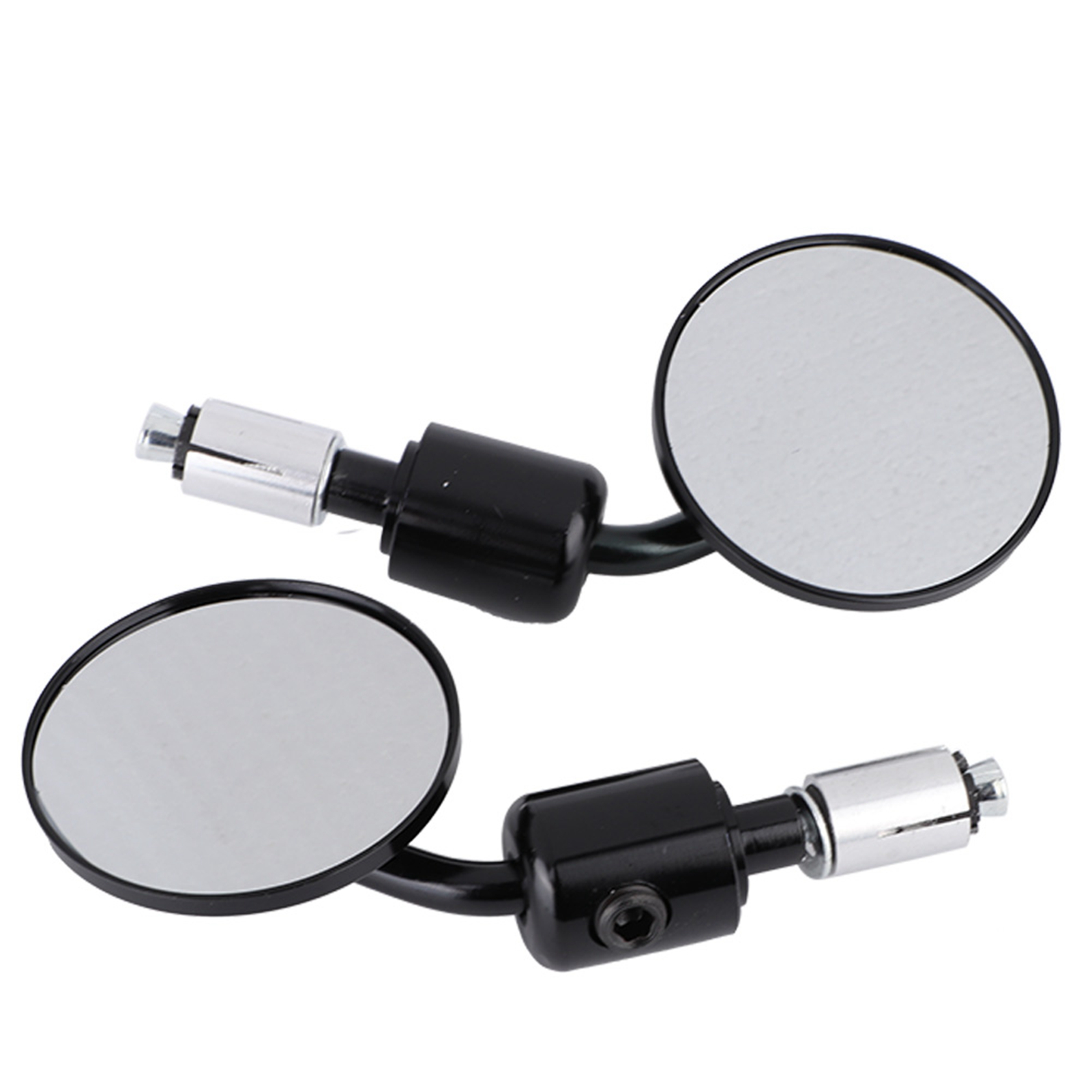 1 Paar Runde, Schwarze Motorrad-seitenspiegel Für 7/8-zoll-lenker.