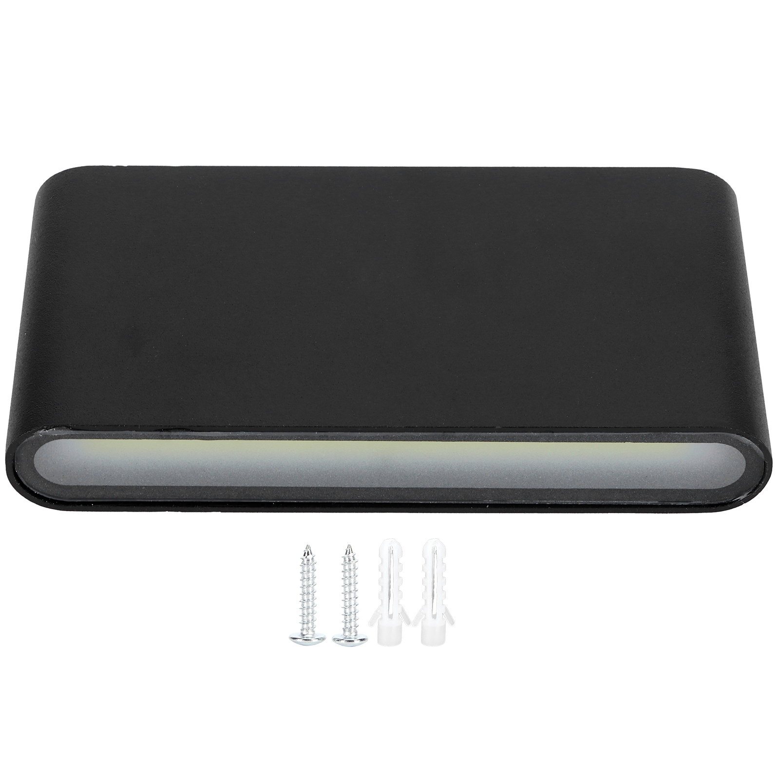 12w Cob Led-wandleuchte Aus Aluminium, Außenbeleuchtung, Ip65 Wasserdicht, Ac85-265v (schwarz-weißes Gehäuse)
