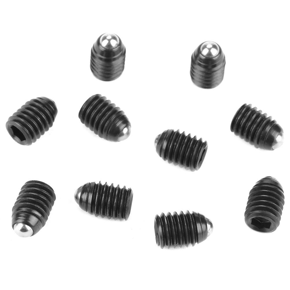 Kolbensatz Mit Kugelfedern Aus Kohlenstoffstahl, M6-gewinde, Sechskantaufnahme, 10 Stück M6x8