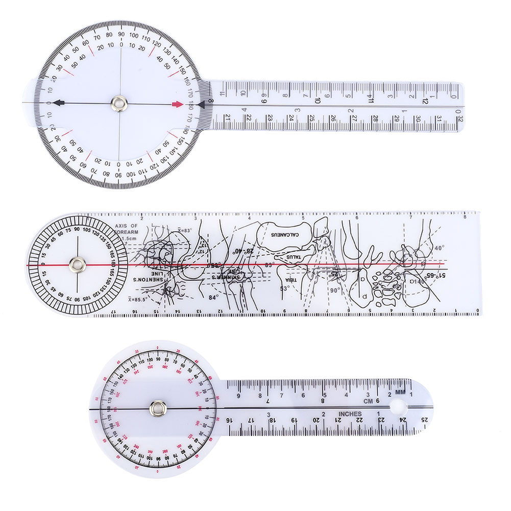 Medizinischer Goniometer Für Die Wirbelsäule, 360°-winkelmesser, 6/8/10 Zoll, 3 Stück