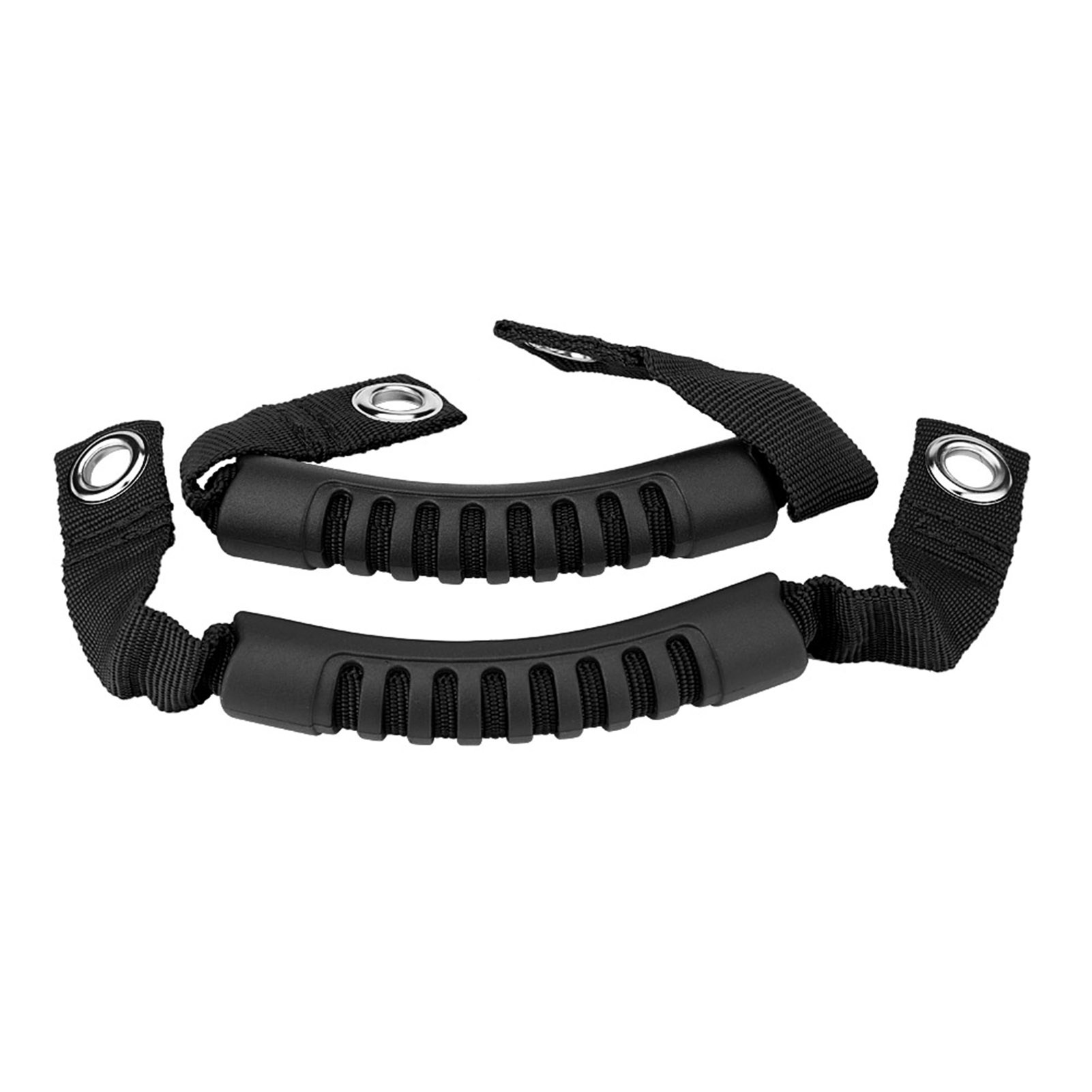 Set Mit 2 Haltegriffen Für Die Hinteren Kopfstützen Des Jeep Wrangler (1995–2017), Mit Befestigungslöchern, Schwarz