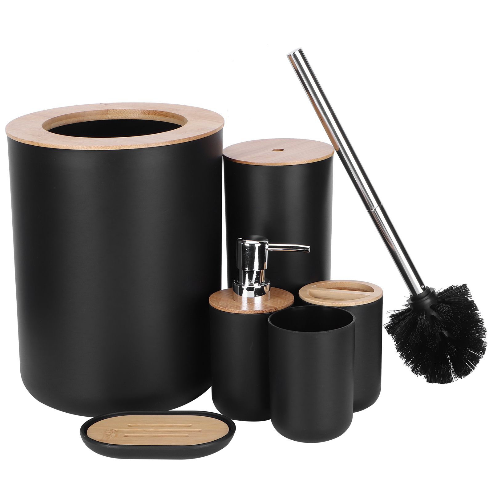 Badezimmeraccessoires, Zahnbürstenhalter, Seifenspender, Becher, 6er-set Toilettenbürsten