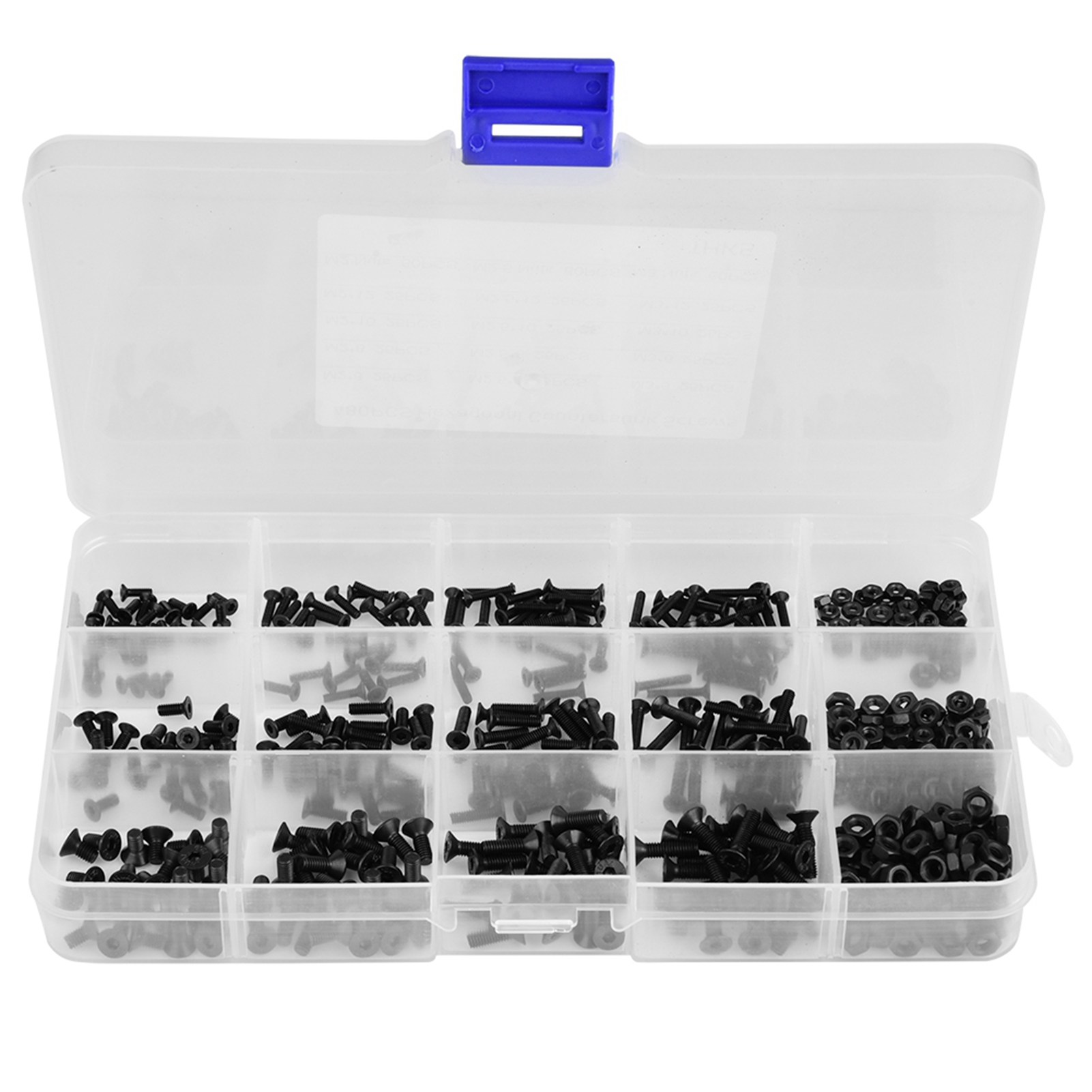 Mutternsatz Mit Aufbewahrungsbox, Flachkopfschrauben M2, M2,5, M3, Innensechskantschrauben, Industrielle Anziehwerkzeuge