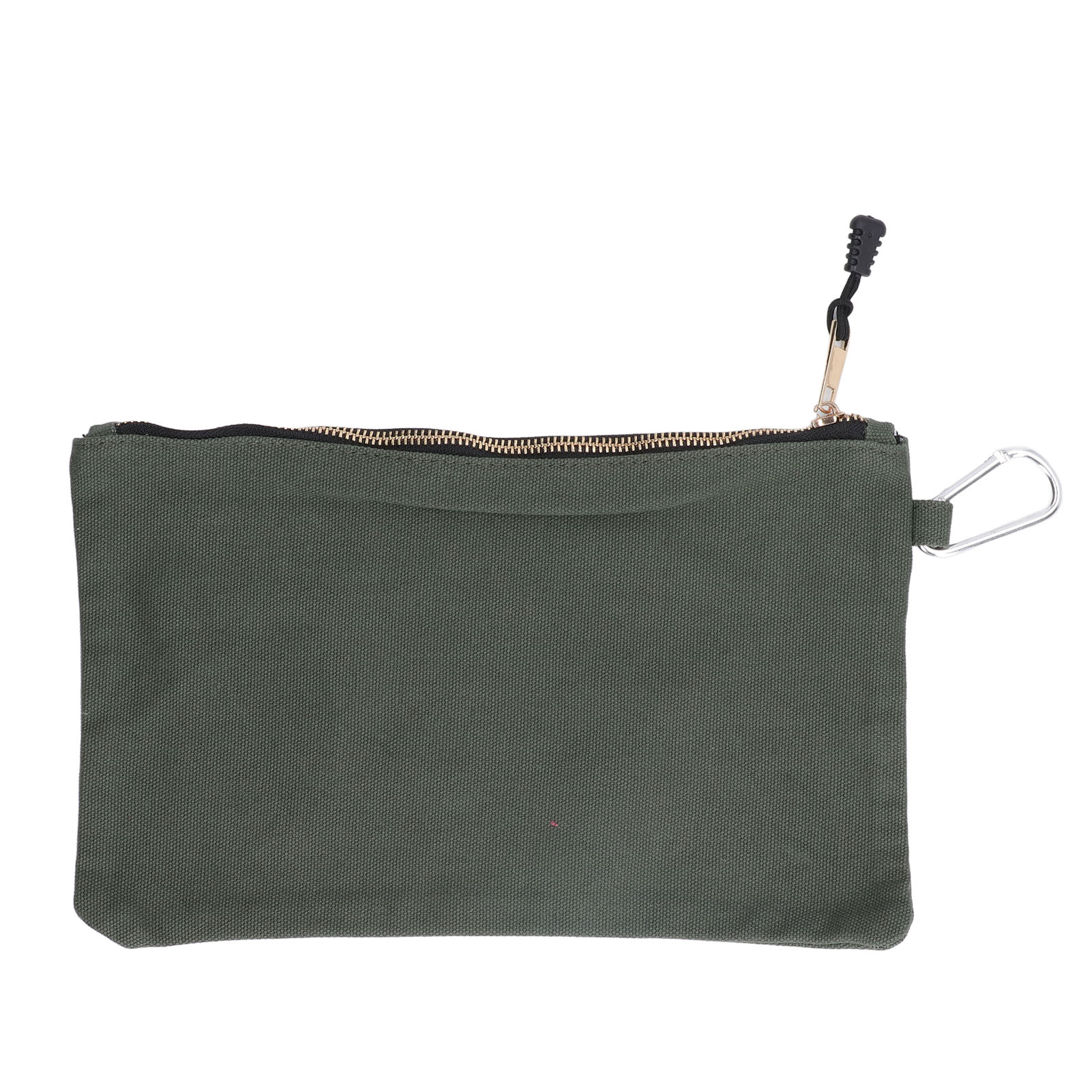 Werkzeugtasche Mit Reißverschluss, Aus Vielseitigem, Wasserdichtem Canvas, Tragbar Mit Karabinerhaken Zur Aufbewahrung, Olivgrün