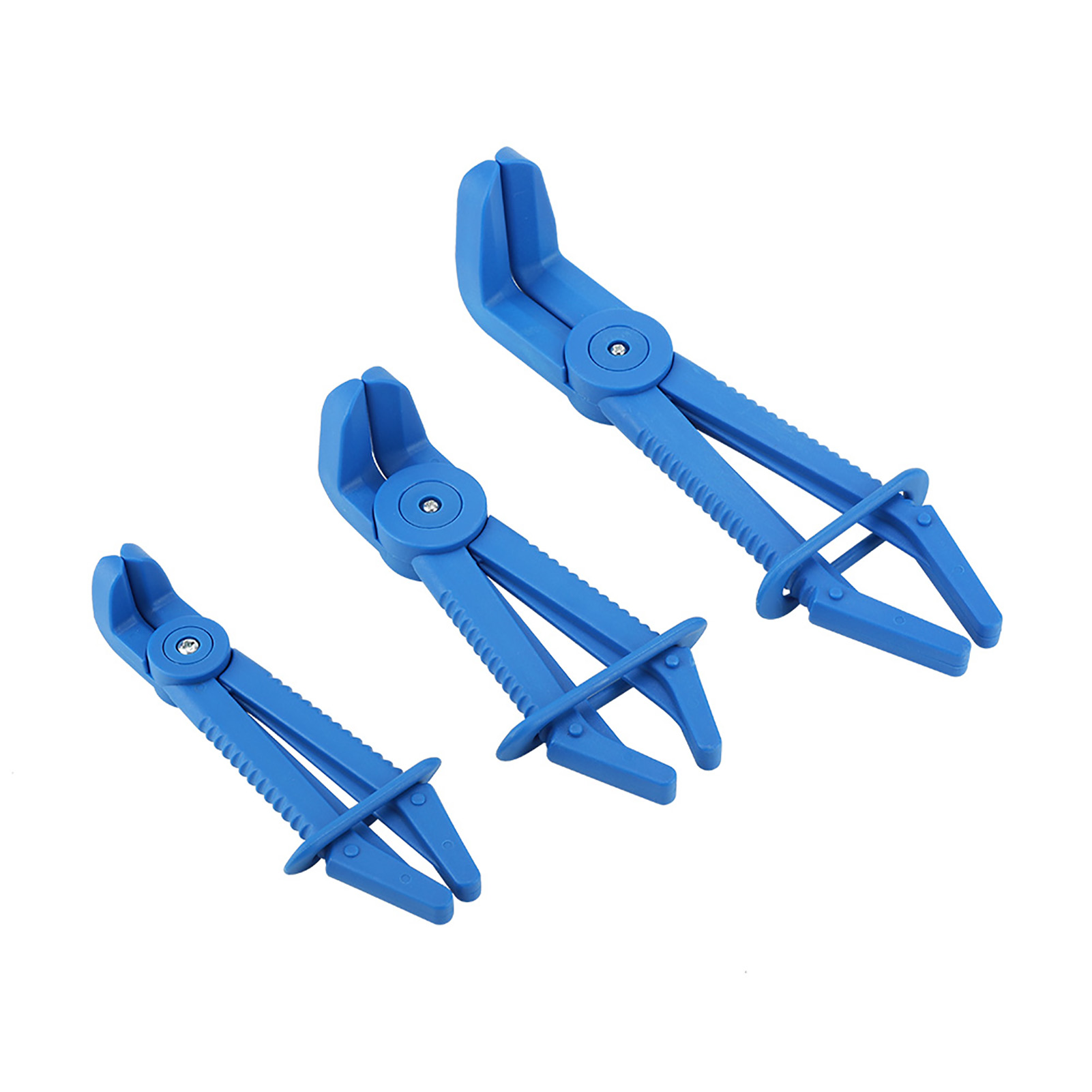 Kunststoff-flexschlauch-klemmset (3-teilig), Klemmset Für Brems-, Wasser- Und Kraftstoffleitungen (blau)