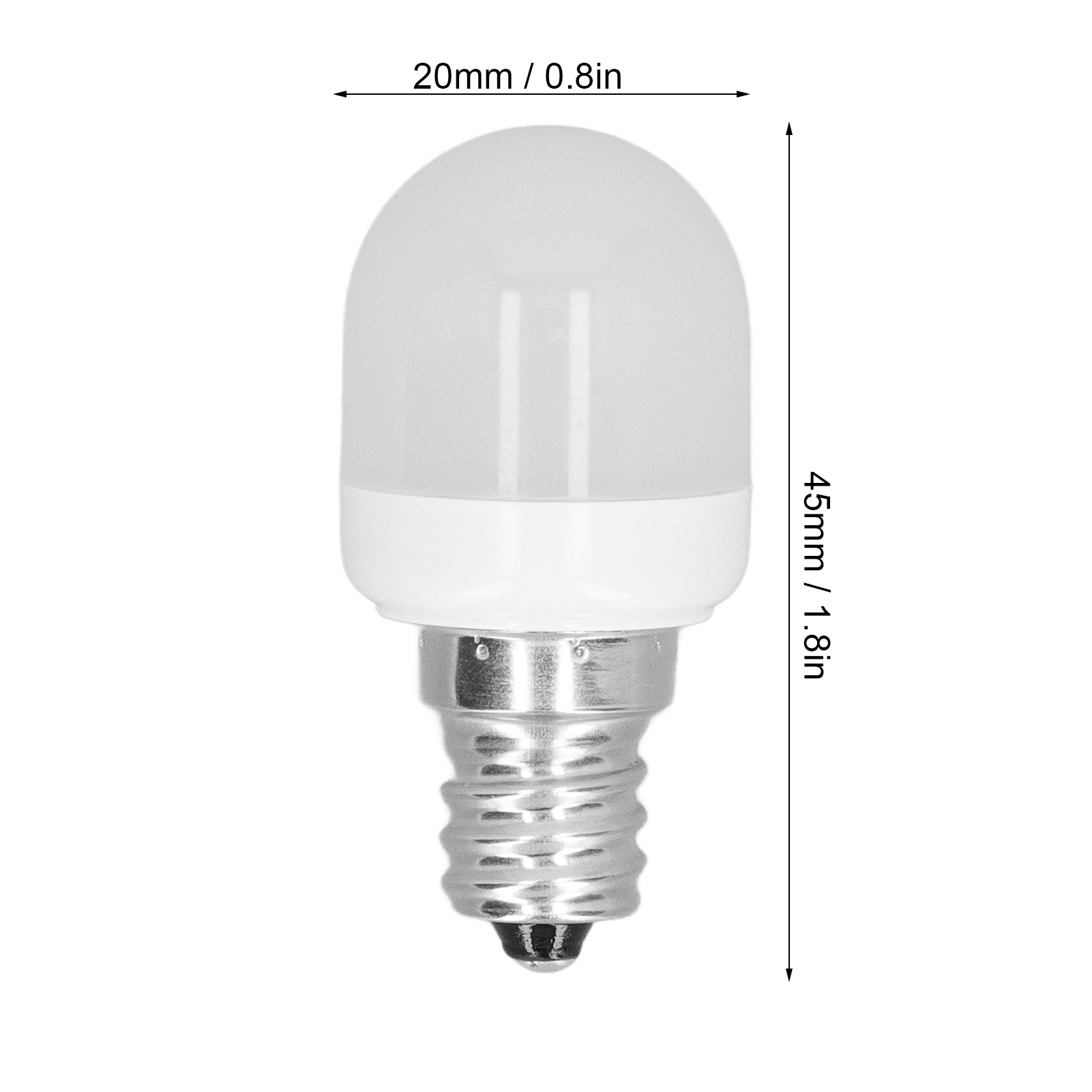 5er-pack E12-led-lampen Mit Flexiblem Kabel, 1,5 W, 75 Lm, Für Schreibtischlampen, Deckenventilatoren Und Wandleuchten, 220 V Wechselstrom, 3000 K Weiß