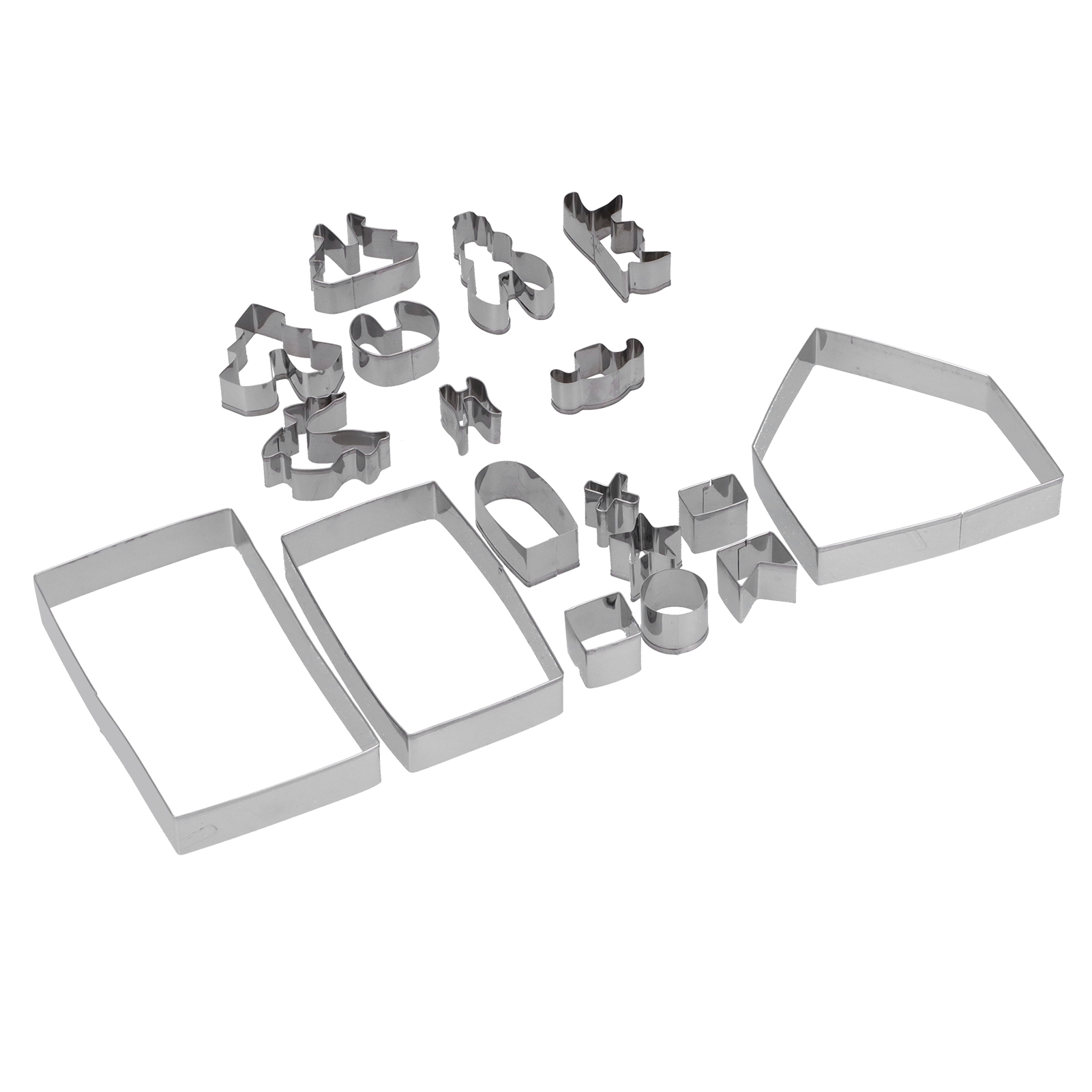 Ausstechformen Aus Edelstahl, Keksformen, Lebkuchenhaus-ausstechformen, Diy-backzubehör, 18-teiliges Set