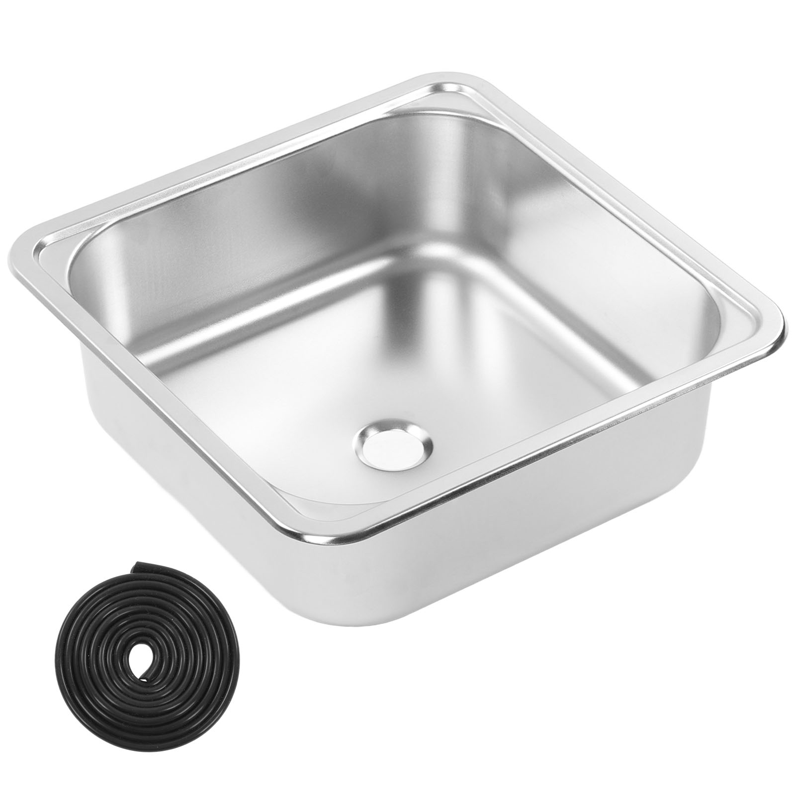 Spülbecken Aus Edelstahl 336 Für Wohnmobile, 336 X 336 X 125 Mm, Großes Fassungsvermögen, Kratzfest, Für Wohnmobile, Yachten Und Boote