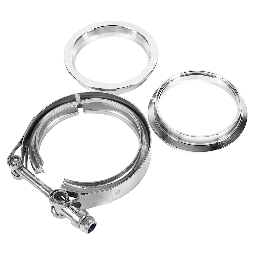 V-förmiges Schlauchschellen-set, Langlebige 3-zoll-turboteile Aus Edelstahl, Rostbeständig, Praktisch Für Abgasanlagen-downpipes