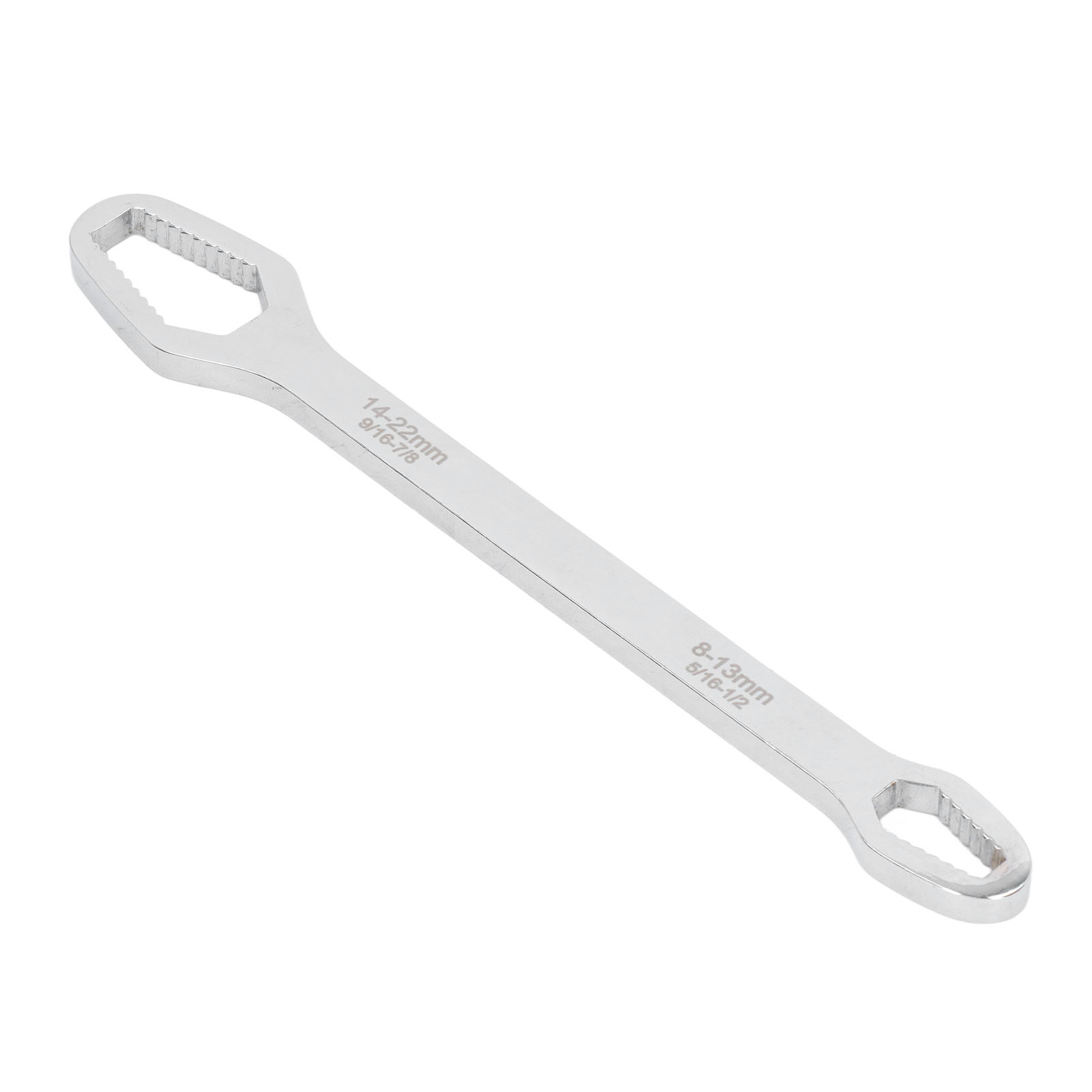 Multifunktionaler, Doppelseitiger Universalschlüssel, Benutzerfreundliches Reparaturwerkzeug Aus Stahl, 8 Mm Durchmesser, 270 Mm Länge, 250 G Gewicht, Dicke, Hochglanzverchromte Oberfläche