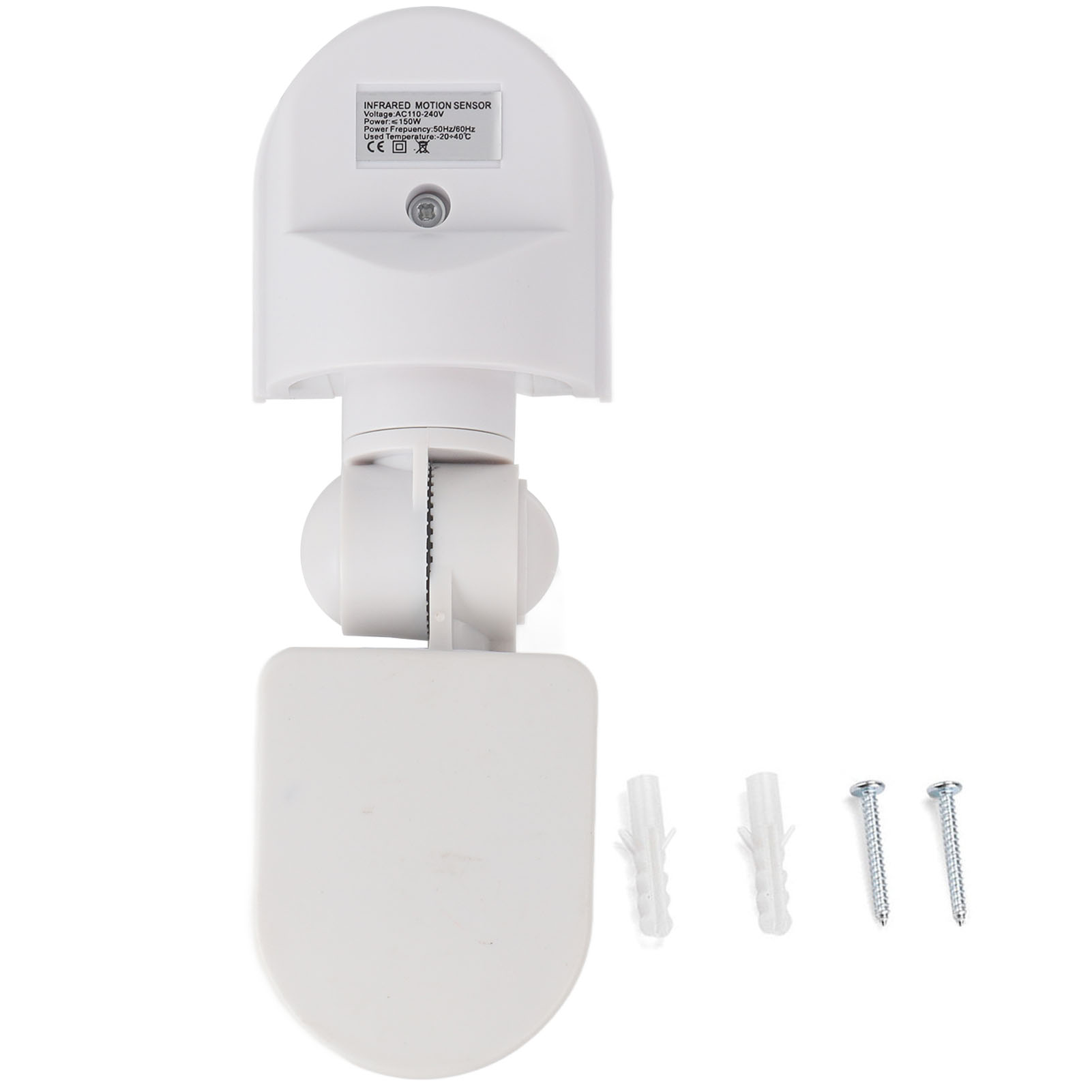 Einstellbarer Pir-infrarot-bewegungsmelder 110v-240v, Lampenschalter (weiß)