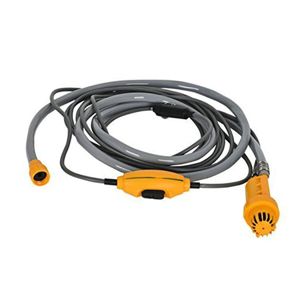 Tragbares Outdoor-duschset, 12-v-campingdusche Mit Wasserpumpe, 6-meter-kabel, Zigarettenanzünderstecker, Max. Durchflussrate 2,5 L/min