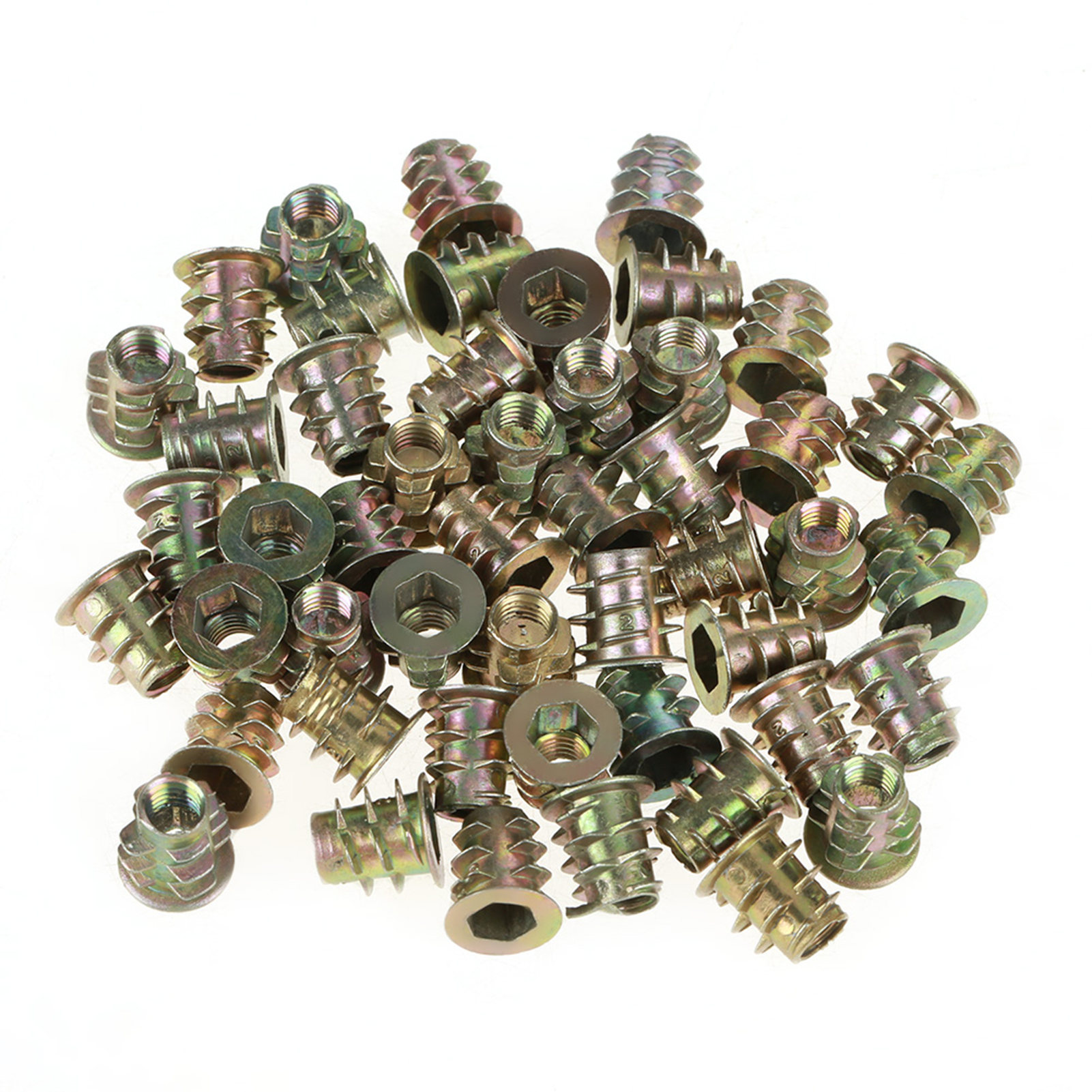50 Sechskantmuttern M5 X 10 Mm Aus Zinklegierung Für Holzeinsätze