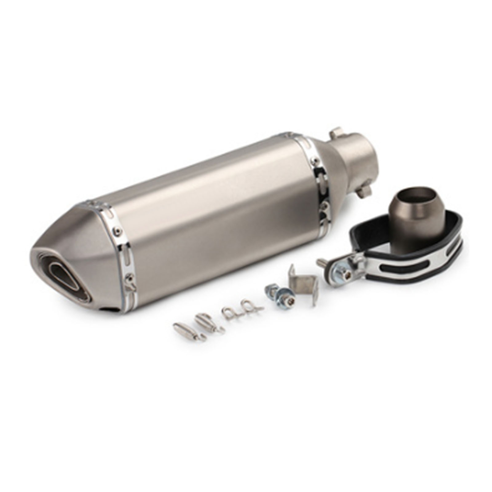Auspuffrohr Für Motorräder Aus Edelstahl Und Kohlefaser, Rostfrei, Mit Universeller Glatter Oberfläche Für Auspuffanlagen Von 38 Mm Bis 51 Mm.
