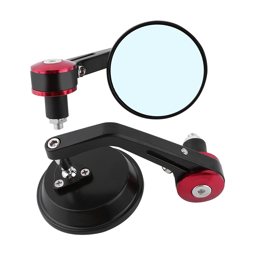 Paar Universelle Motorrad-seitenspiegel, Für 7/8-zoll-rundlenker, Rot