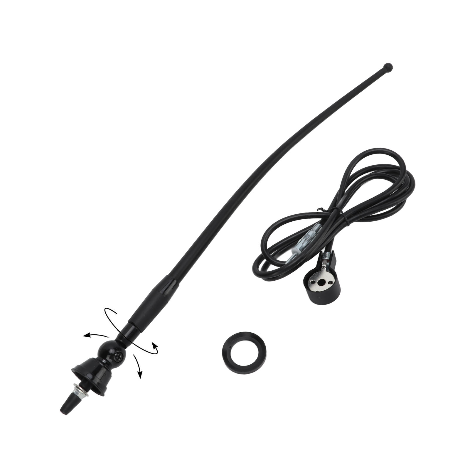 Universelle Fm/am-autoantenne, Hochflexible Automatische Radioantenne Mit Din-stecker Für Lkw, Busse Und Wohnwagen.