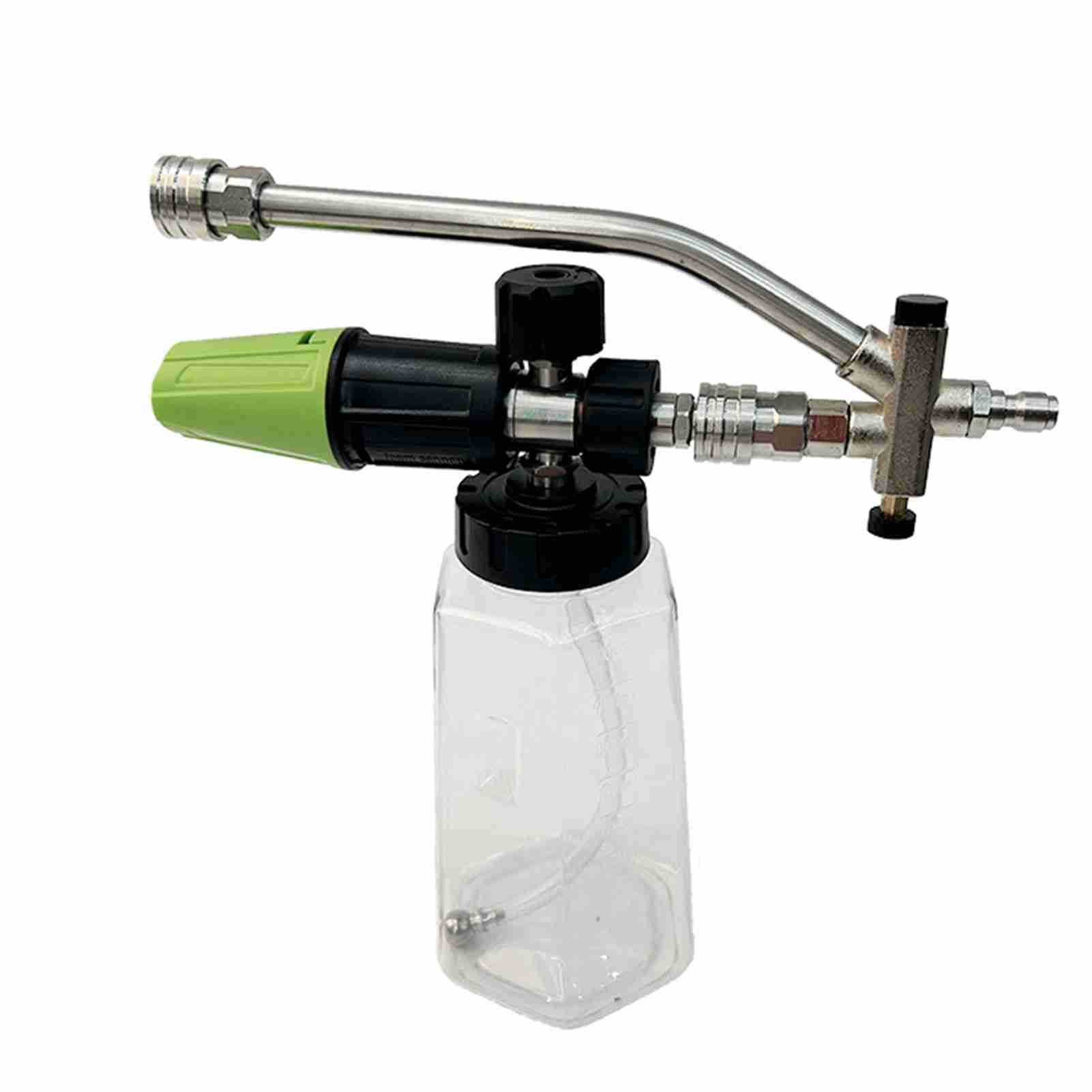 Schaumkanone Für Hochdruckreiniger Mit Doppelanschluss, 1/4"-schnellkupplung Und 1-liter-transparentflasche