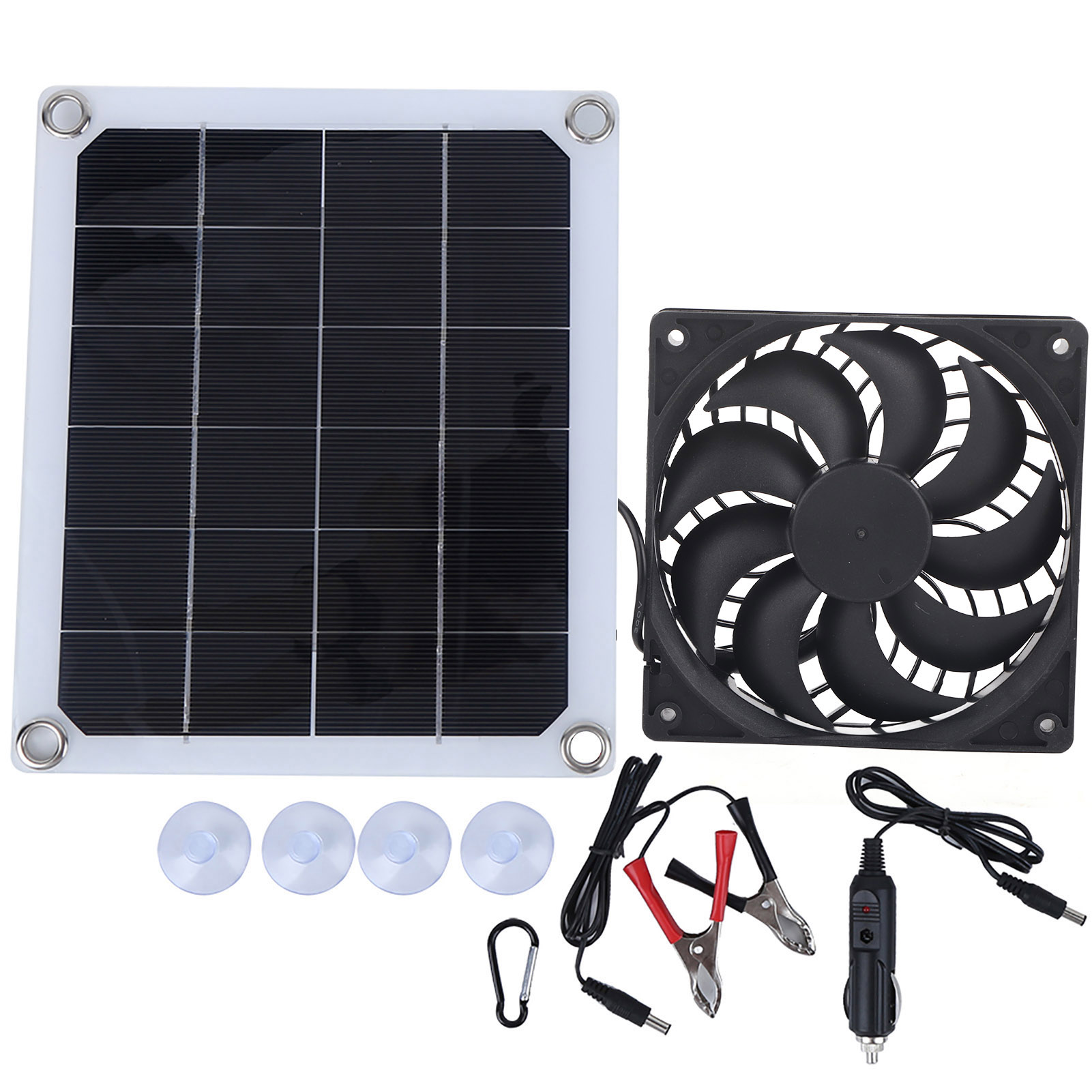 Tragbarer 10-w-solarventilator Mit Abluftsystem Für Den Außenbereich, Autoladefunktion, Haustierzubehör, 5 V Gleichstrom