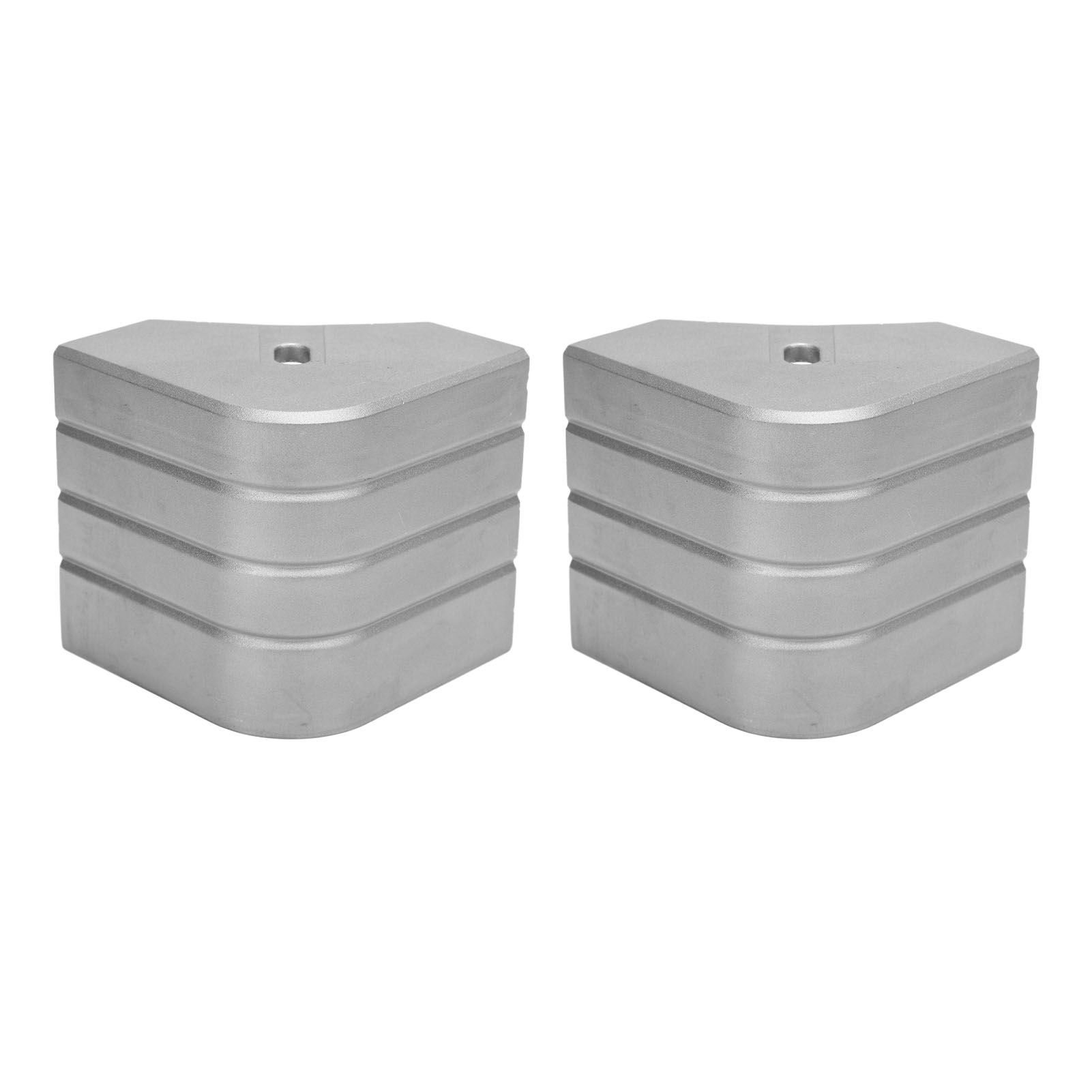 Eckenschutz Aus Aluminium Für Boote, Pontons Und Docks Mit Abgerundeten Kanten Im 90°-winkel, Höhe: 7,9 Bis 8,1 Cm, 4er-set.