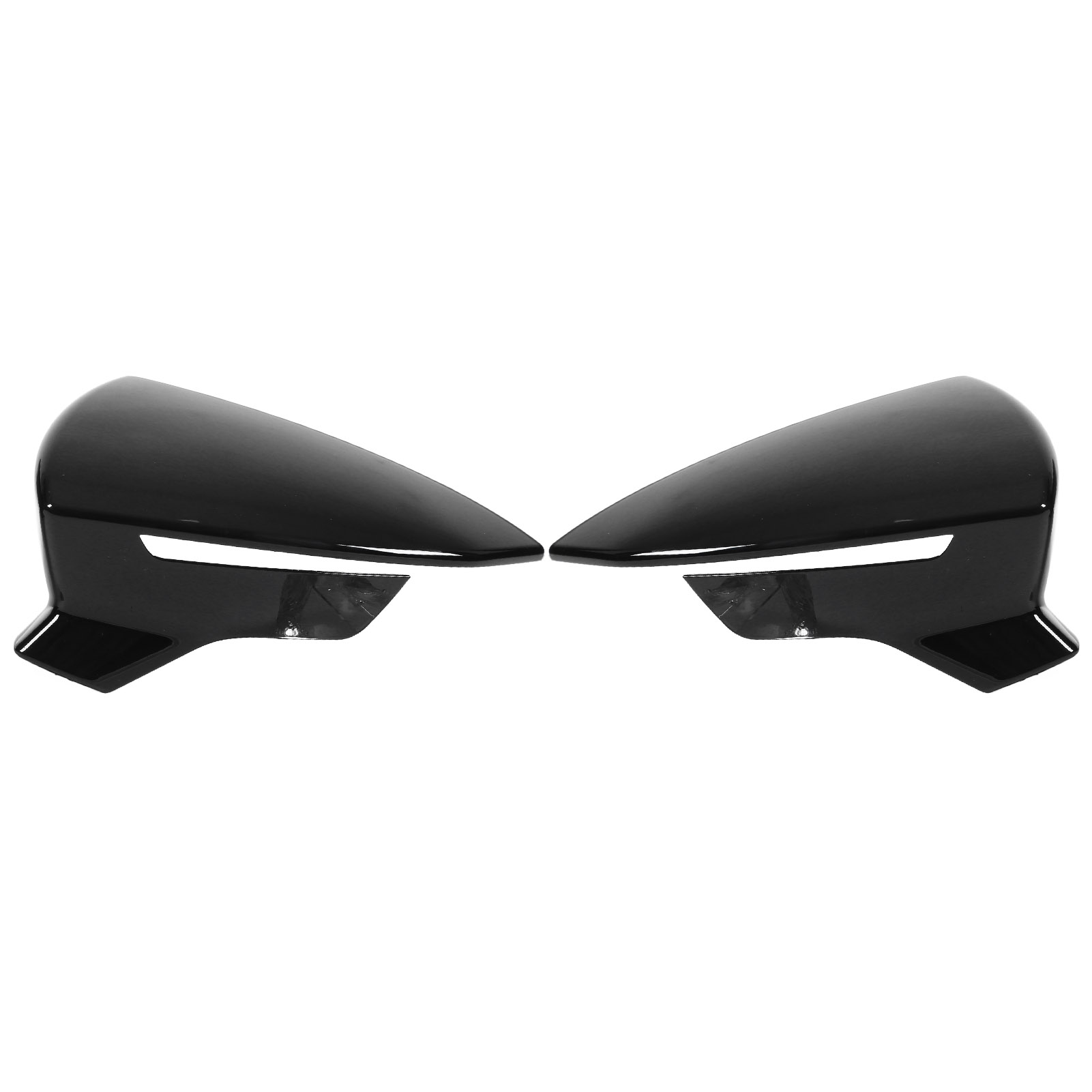 Paar Schutzkappen Für Die Außenspiegel, Links Und Rechts, Als Ersatz Für Seat Leon Mk3 5f St Fr Cupra (2013–2019), Glänzend Schwarz