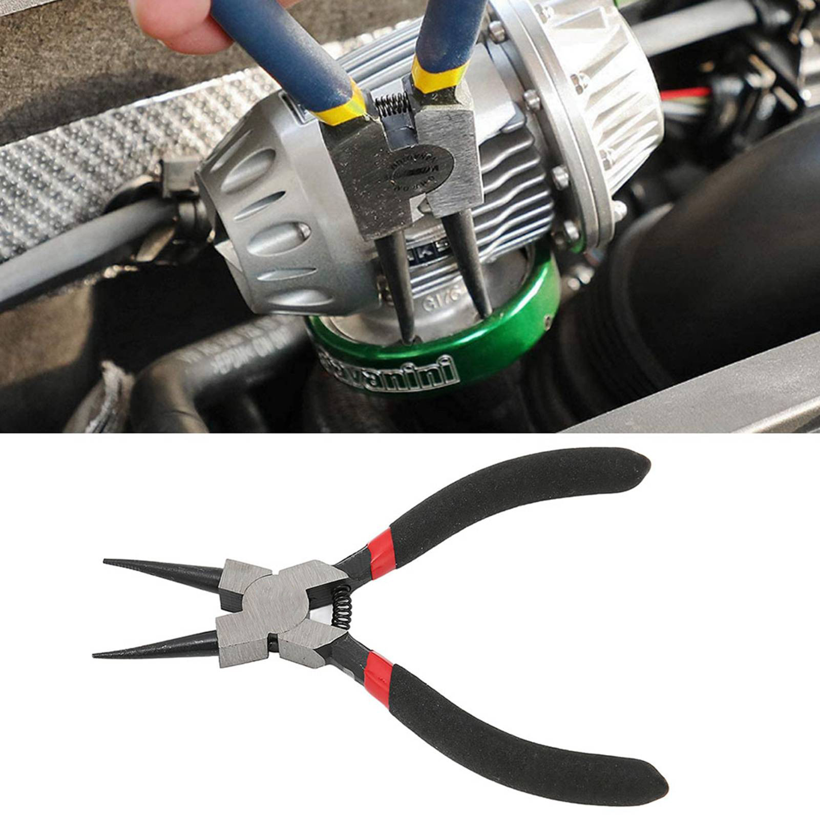 Gerade Innenringzange, Druckring Aus Gummi Und Kohlenstoffstahl Mit Rutschfestem Griff, 12,7 Cm (5 Zoll)