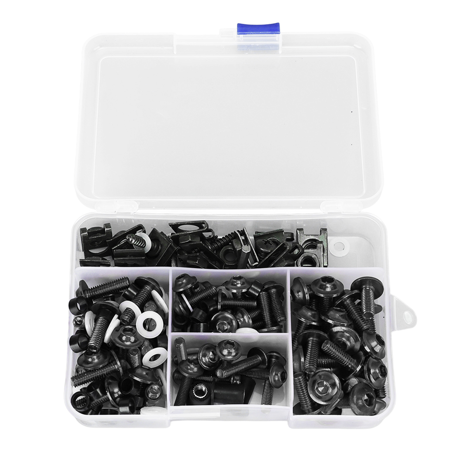 M5- Und M6-verkleidungsschrauben-set In Farbe, Ersatz-windschutzscheibenschrauben Für Suzuki Gsxr600 Gsxr750, Schwarz, 177-teilig
