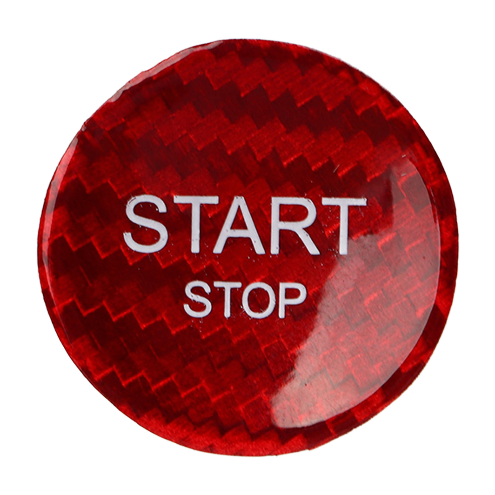 Motorstart-/stoppknopf-abdeckung, Ersatzaufkleber Aus Kohlefaser Für Peugeot 408, 308s Und 508 Zündanlasser (rot)