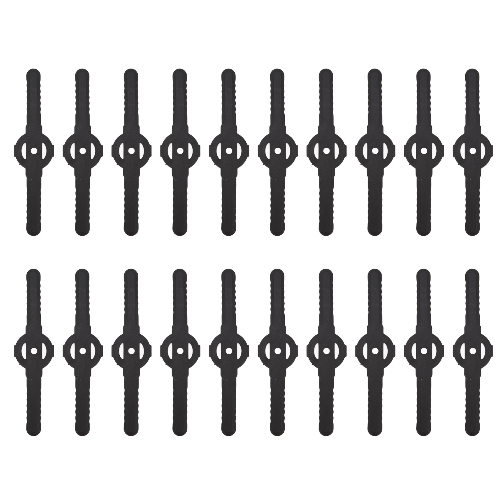 Kunststoff-messer Für Elektrische Rasenmäher (20 Stück), Lange Schwarze Messer, Zubehör Für Elektrische Gartenrasenmäher