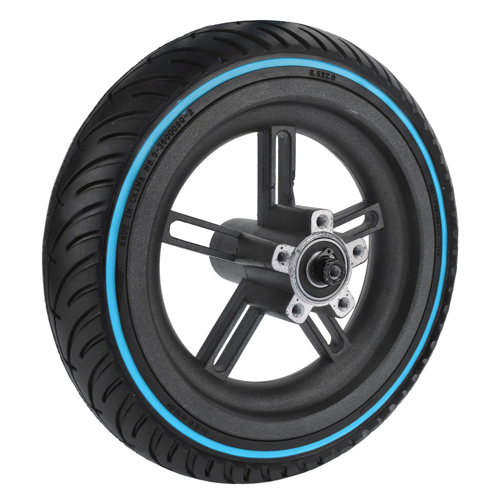 Hinterradnabenbaugruppe, Aluminiumlegierung Und Wabengummi-hinterreifen Für Xiaomi M365 Pro 8,5-zoll-elektroroller, Blau