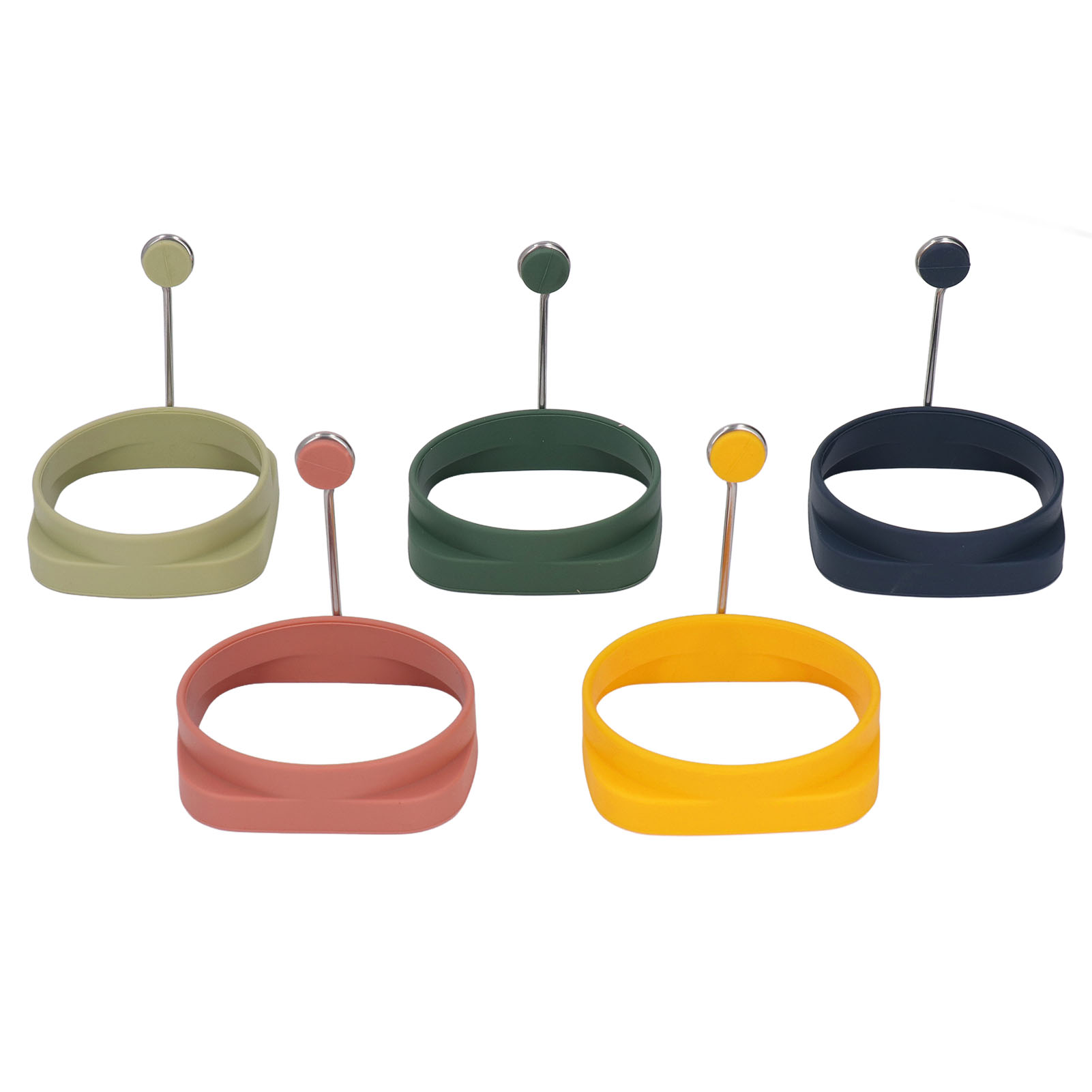 Eierringe Aus Silikon, Doppelseitiger Runder Griff, Vielseitig Verwendbare Omelettform, 5er-set