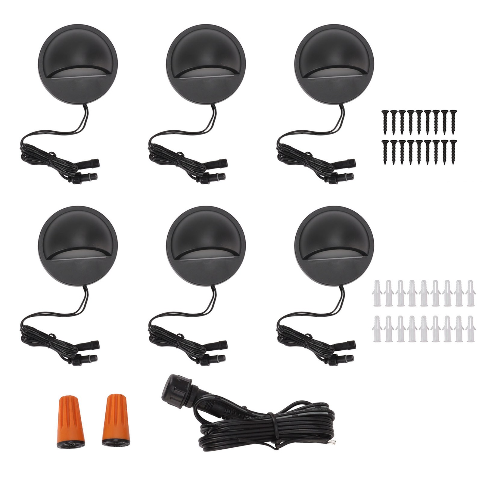 Set Mit 6 Niedervolt-brückenleuchten, Ip67 Wasserdicht, Warmweiße Led-beleuchtung Für Garten, Zaun, Treppe, 12-36 V