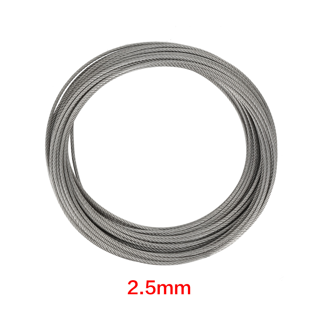 Edelstahlseil 304, 20 M, 1 Stück, Verschleißfest, Zum Heben Von Angelgeräten, 2,5 Mm