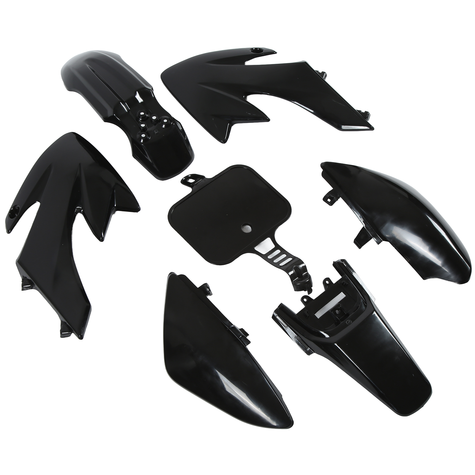 Verkleidungssatz Aus Schwarzem Kunststoff, Bodykit, Ersatzteile Für Xr50 Crf50 Offroad-motorräder, 7-teilig