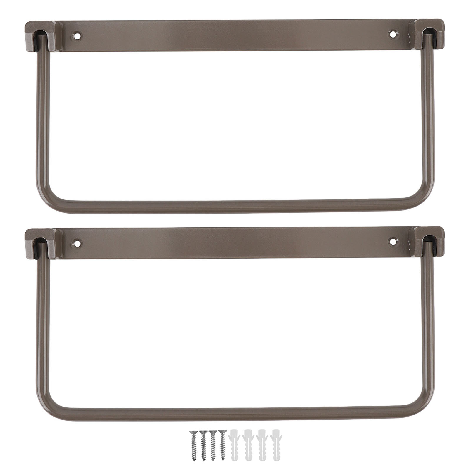 Paar Faltbare Schuhregale Aus Aluminiumlegierung, Platzsparend, Zur Wandmontage, Braunes Hängeregal