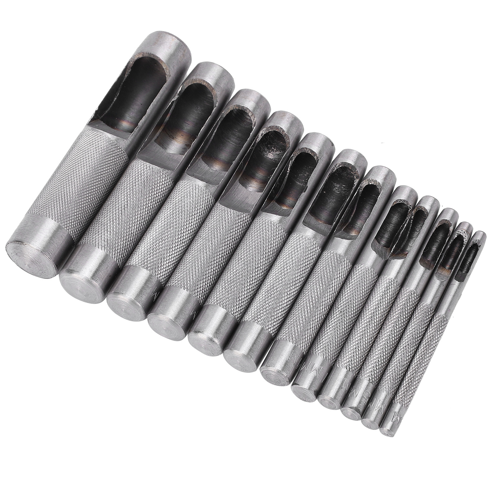 Set Mit 12 Multifunktionalen Lochern Aus Kohlenstoffstahl Für Löcher In Leder Und Anderen Materialien. 316 Mm.