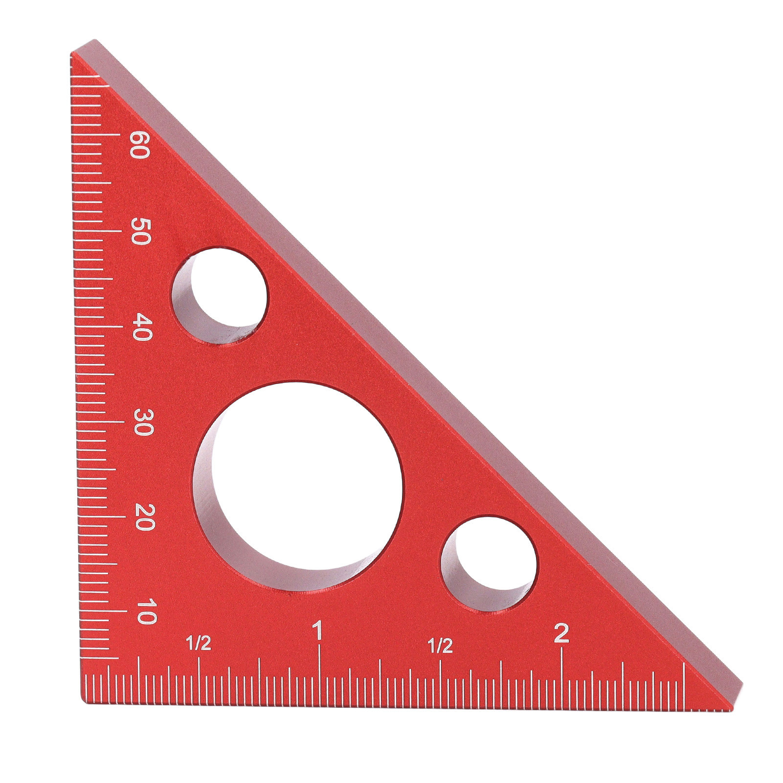 7,6 Cm (3 Zoll) Rechtwinkliger Winkel, Aus Dicker Aluminiumlegierung, 45°, Rot, Holzbearbeitungswerkzeug