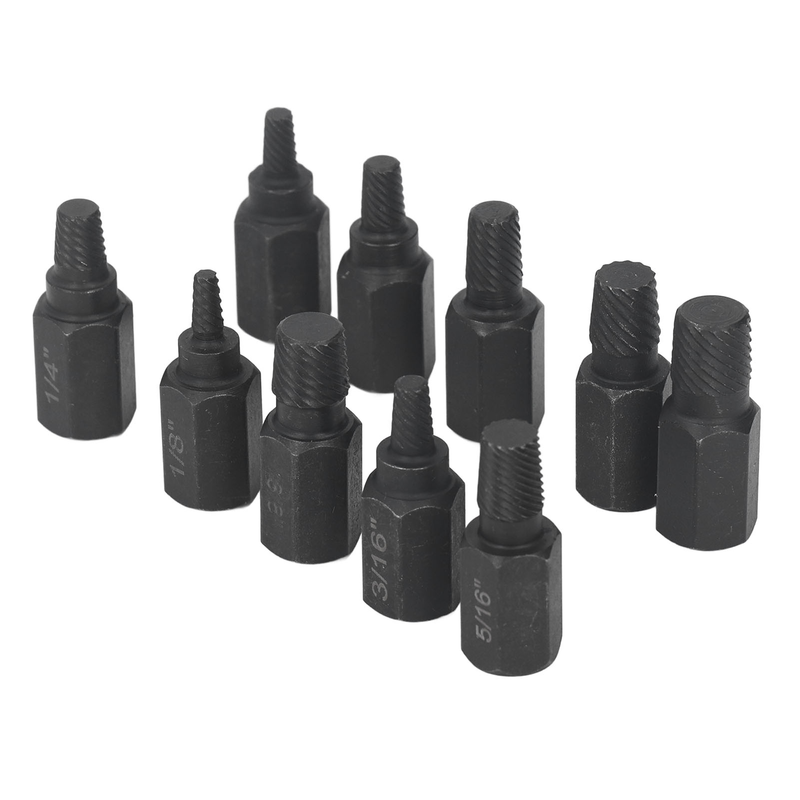 Ausdreher-set Für Abgebrochene Schrauben, 10-teilig, 1/4 7/32 3/16 5/32 1/8 13/32 3/8 11/32 5/16 9/32 Zoll, Ausdreher Für Beschädigte Muttern Und Bolzen
