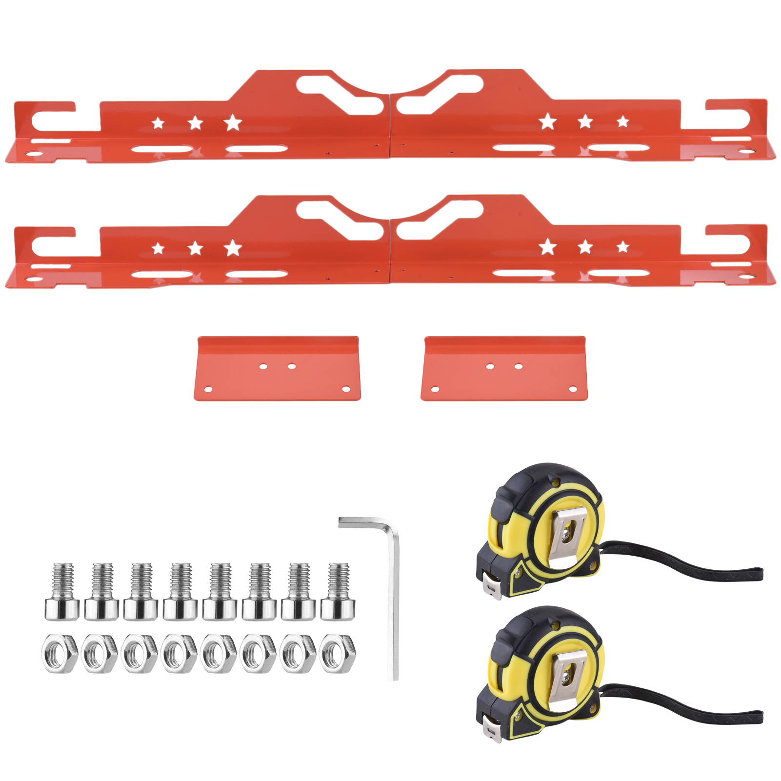 Achsvermessungs-set Mit 2 Maßbändern, Kfz-werkzeug Für Den Heimgebrauch, Edelstahl-werkzeugset, Orange