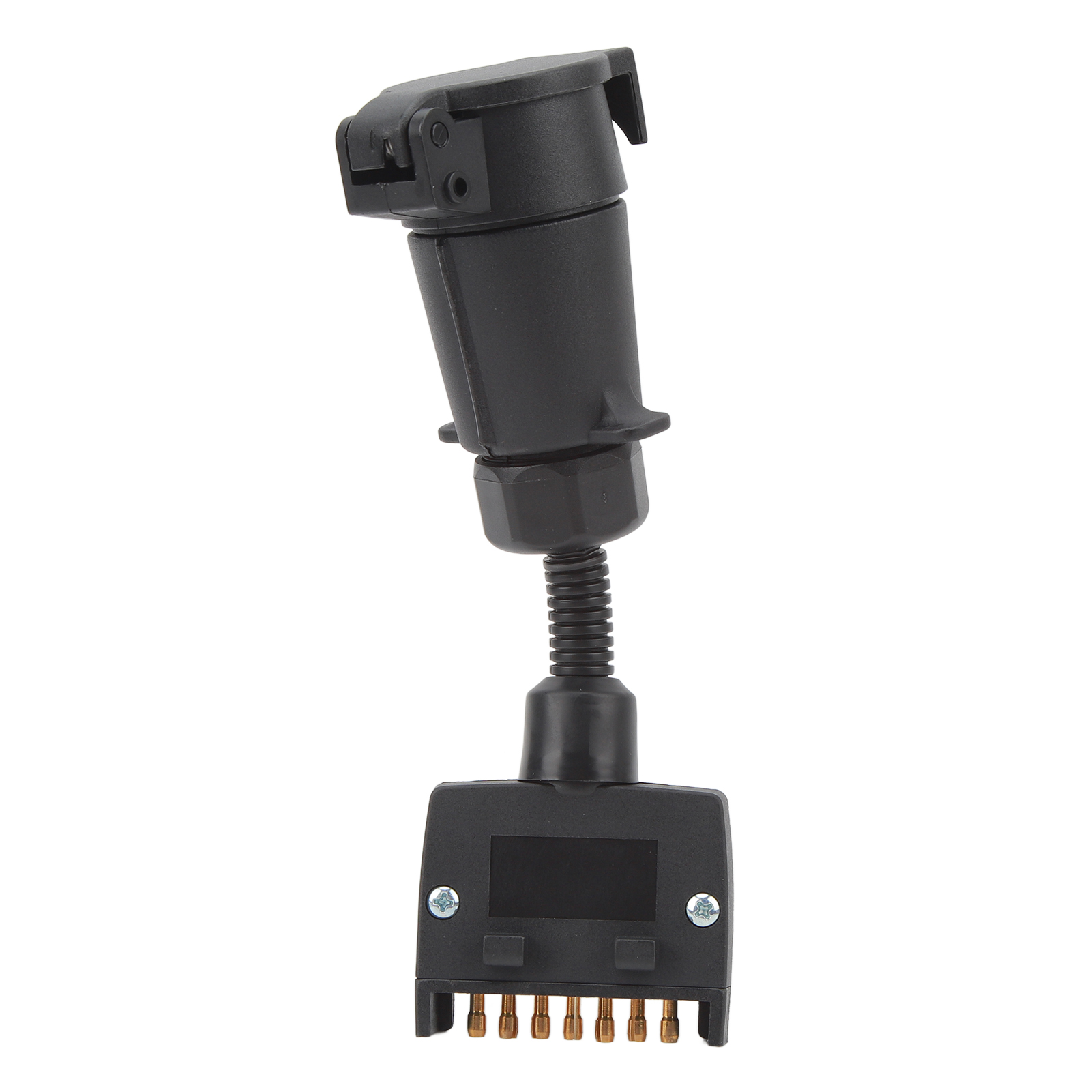 Anhängeradapter, 7-poliger Runder Buchsenstecker Auf Flachen Stecker, Benutzerfreundlicher Verdrahtungsanschluss Für Boote Und Wohnwagen