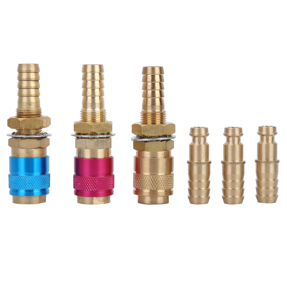 M10-adapter Für Wasser- Und Gasgekühlte Schweißbrenner, Rot + Gelb + Blau, Schnellanschluss Für Wig-schweißbrenner, 3 Stück