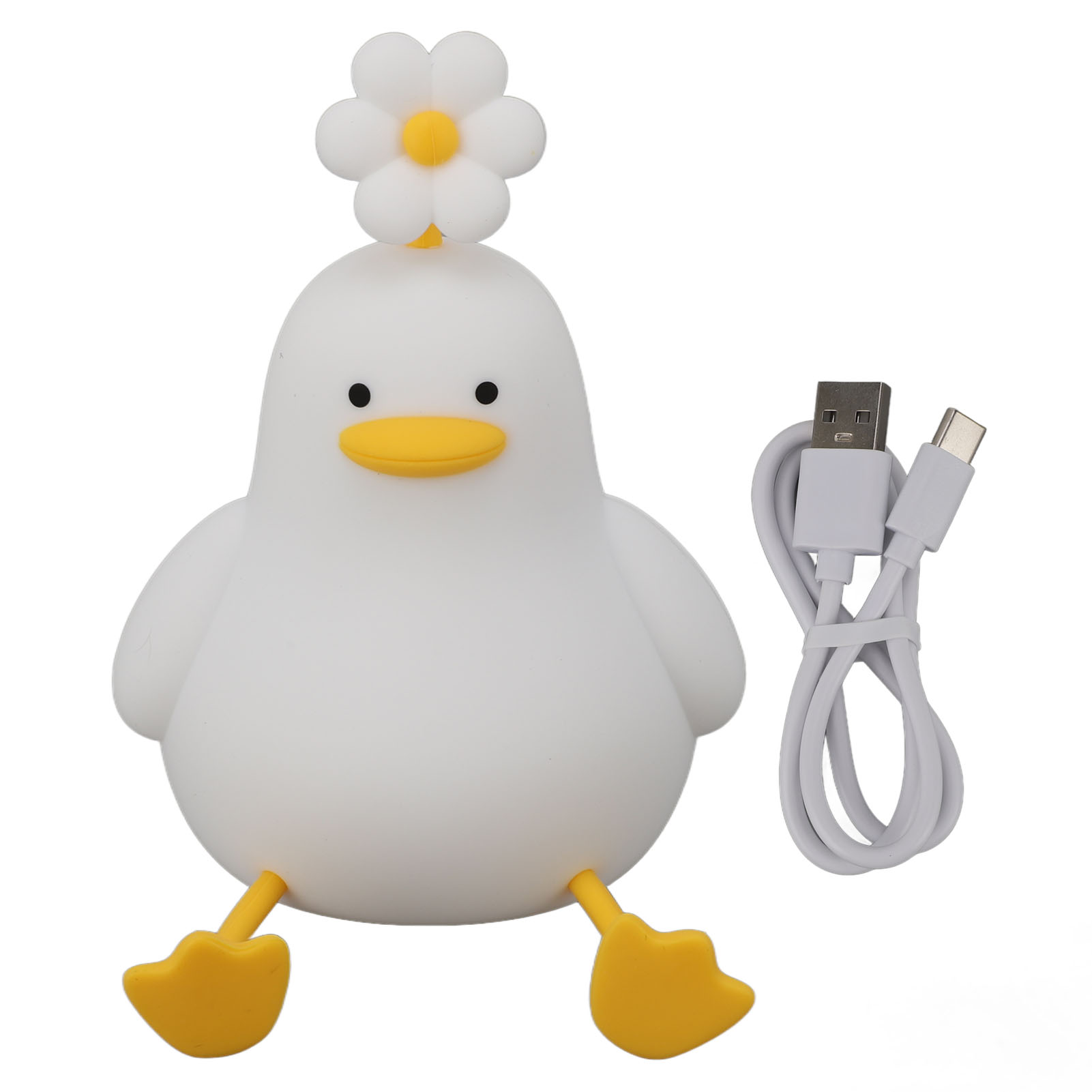 Silikon-nachtlicht In Entenform, 1200 Mah, Wiederaufladbar, Tierdesign, Helligkeit Einstellbar, Für Kinder, Nachttisch, Schlafzimmer, Studentenwohnheim
