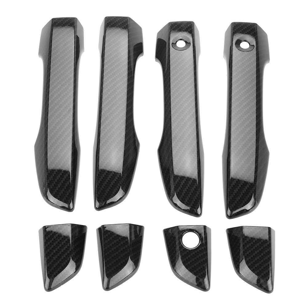 Außentürgriffabdeckungssatz, Dekorative Außenzierleiste Aus Abs Mit Carbonfaser-imitationsfinish.