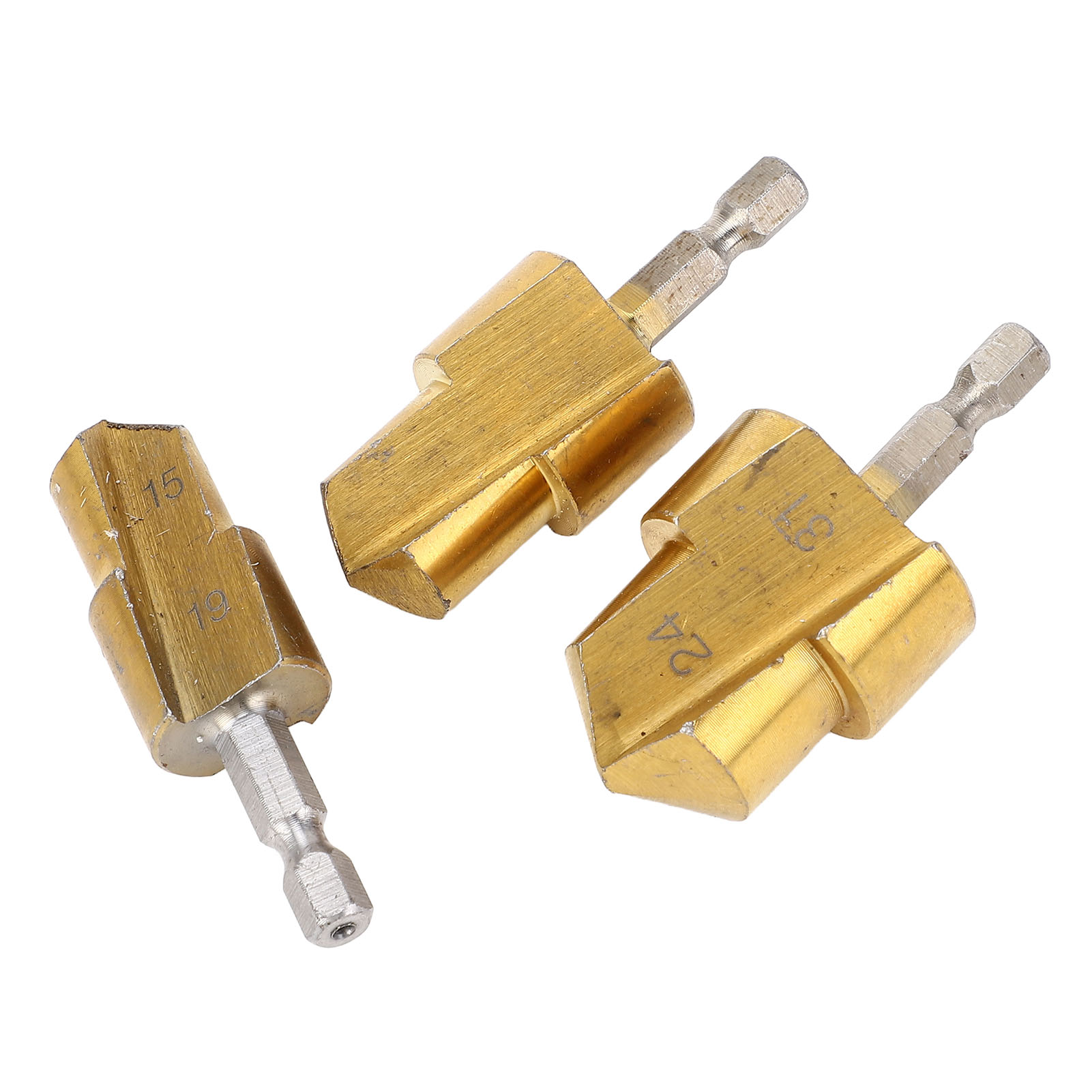 Aufweitbohrer Für Ppr-rohre, Hochkohlenstoffhaltigen Stahl, Pvc-fittings, 3er-set Stufenbohrer Mit Sechskantschaft: 19 Mm, 24 Mm Und 31 Mm
