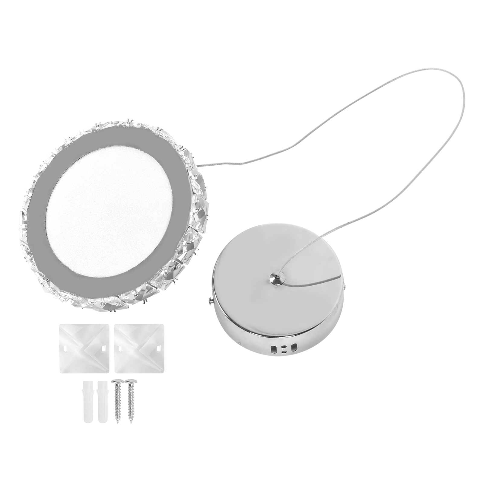 Kristall-pendelleuchte Für Esszimmer Und Küche, 12 W Weißes Licht, 85–265 V