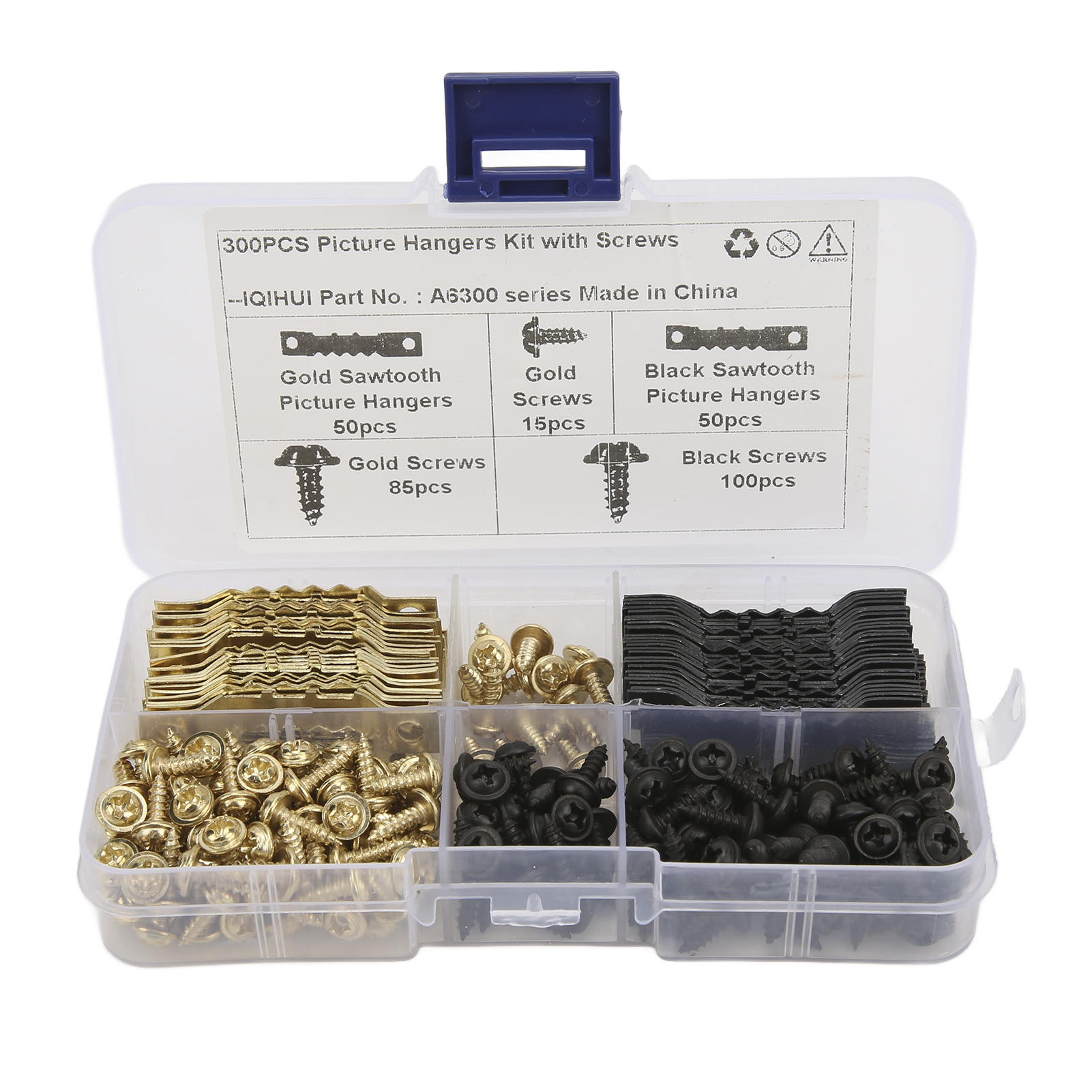 Set Mit 100 Doppelloch-4-mm-befestigungen Und 240 Schrauben Zum Aufhängen Eines Bilderrahmens Oder Einer Uhr.